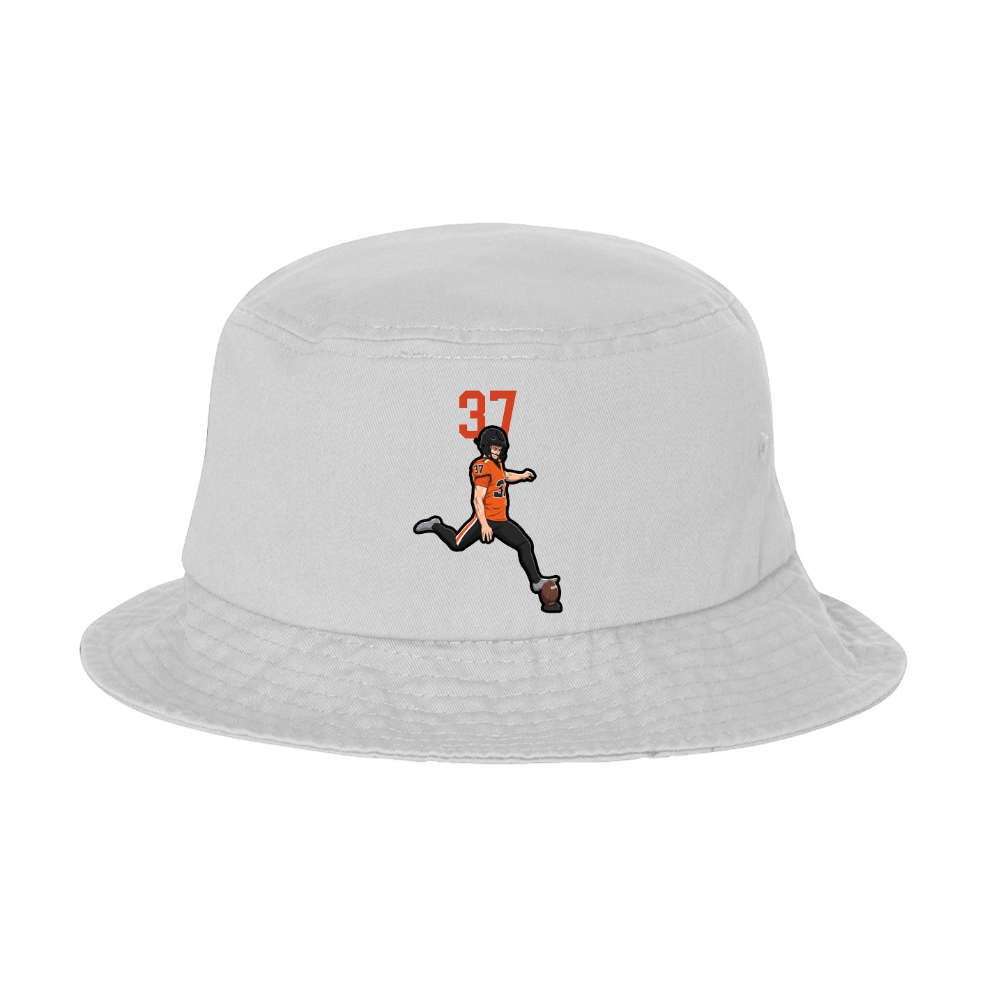 Bucket Cap — Number Top in White