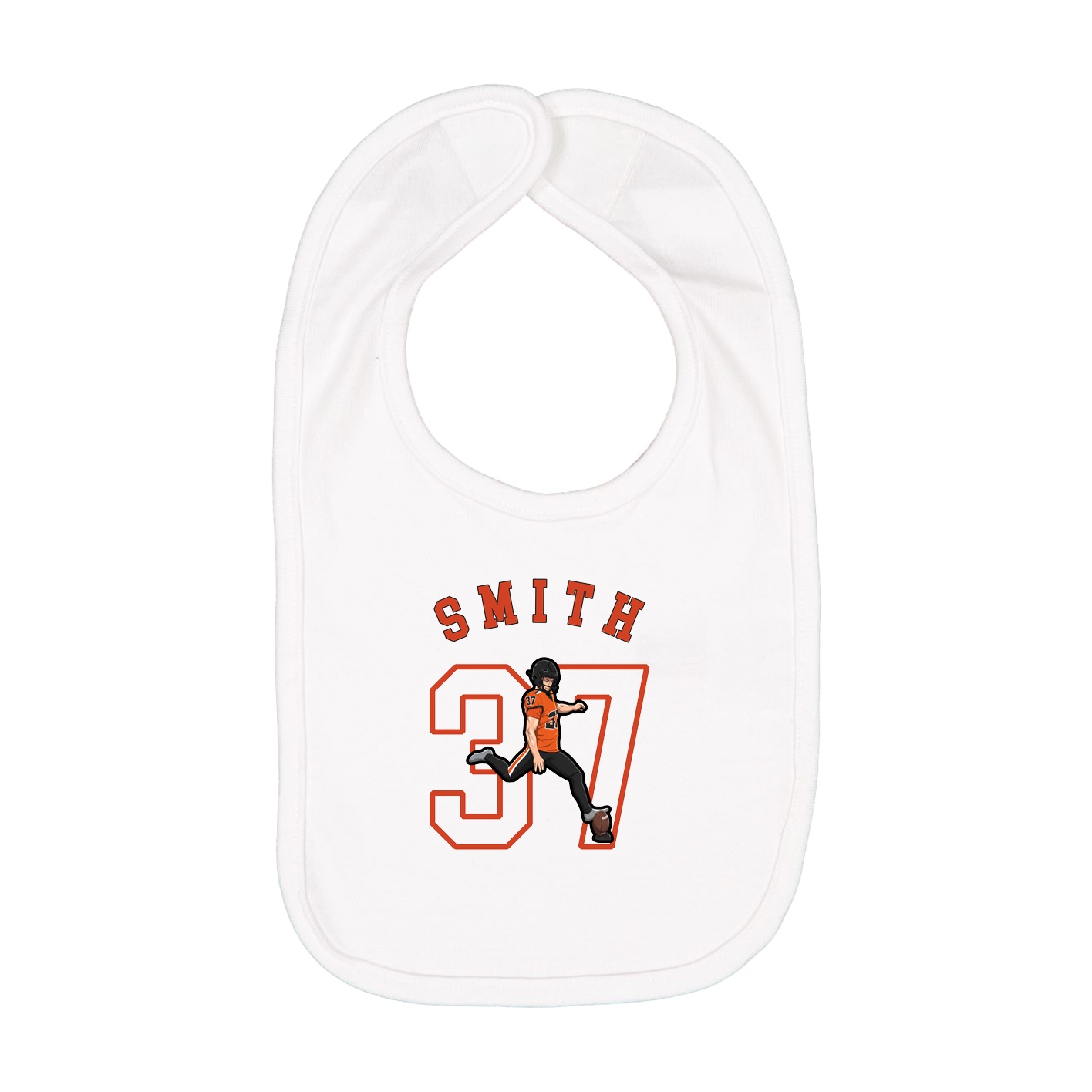 Infant Bib — Shirsey Arch in White