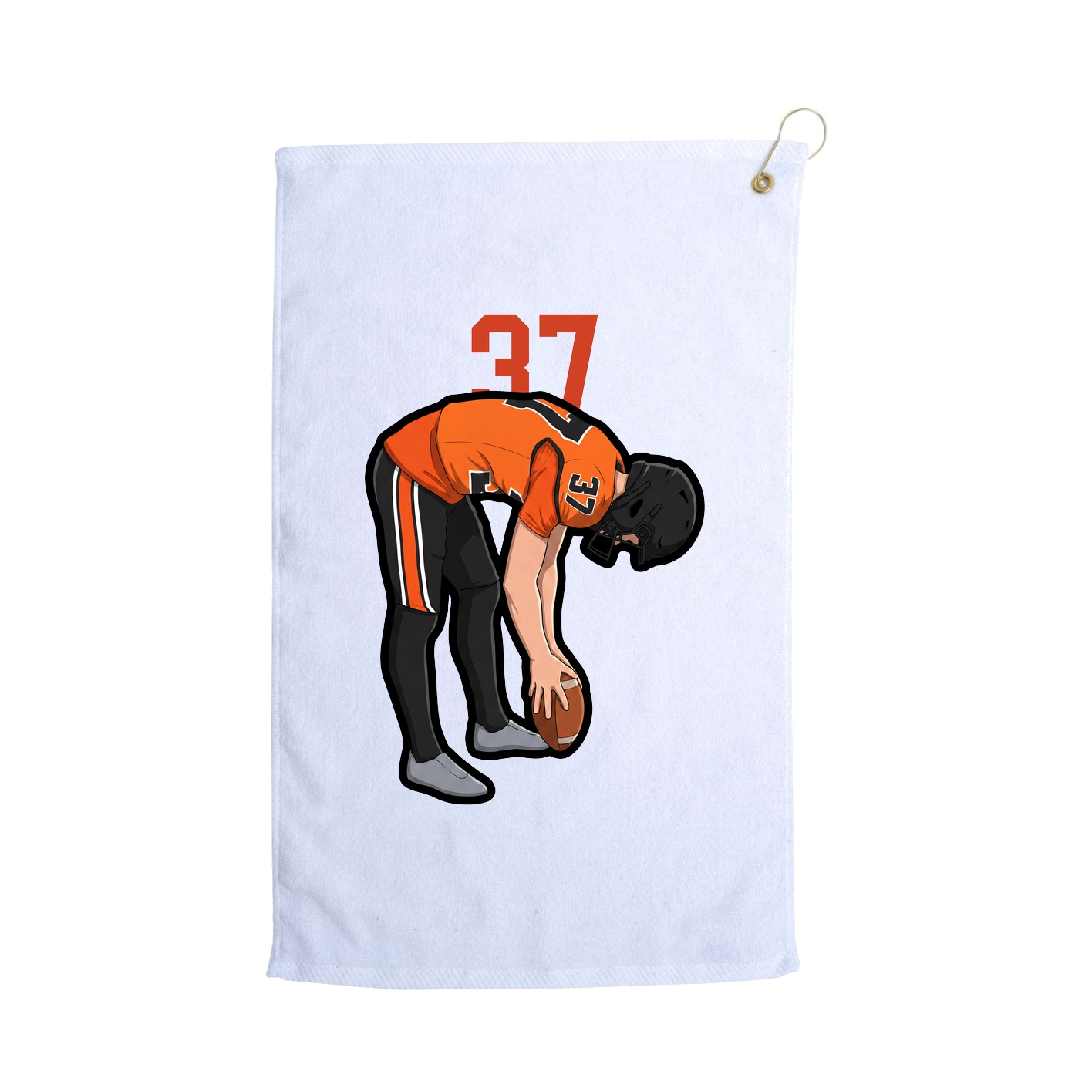 Golf Towel — Number Top in White