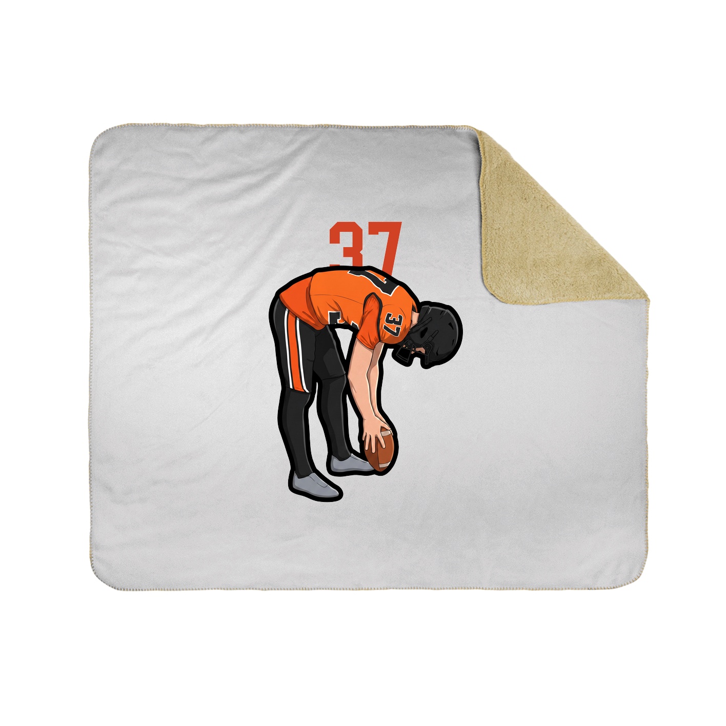 Throw Blanket — Number Top in White