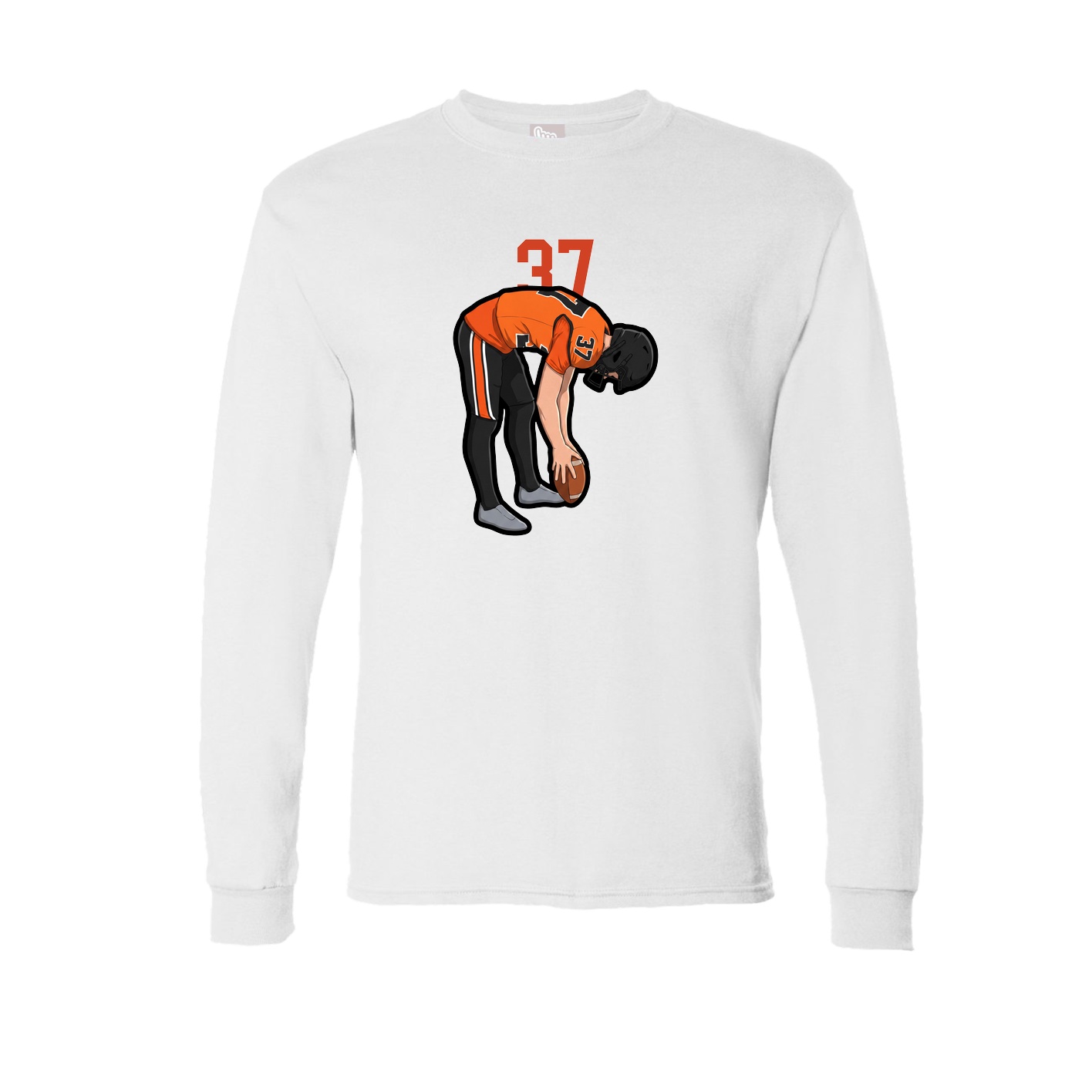 Long Sleeve Tee — Number Top in White