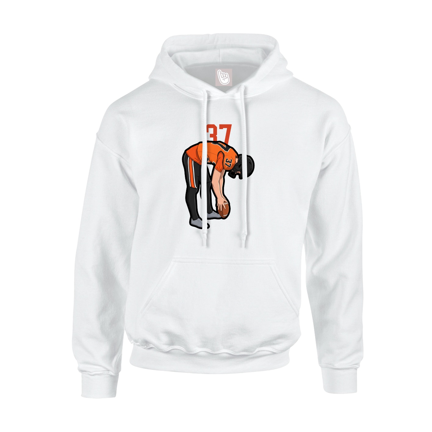 Hoodie — Number Top in White