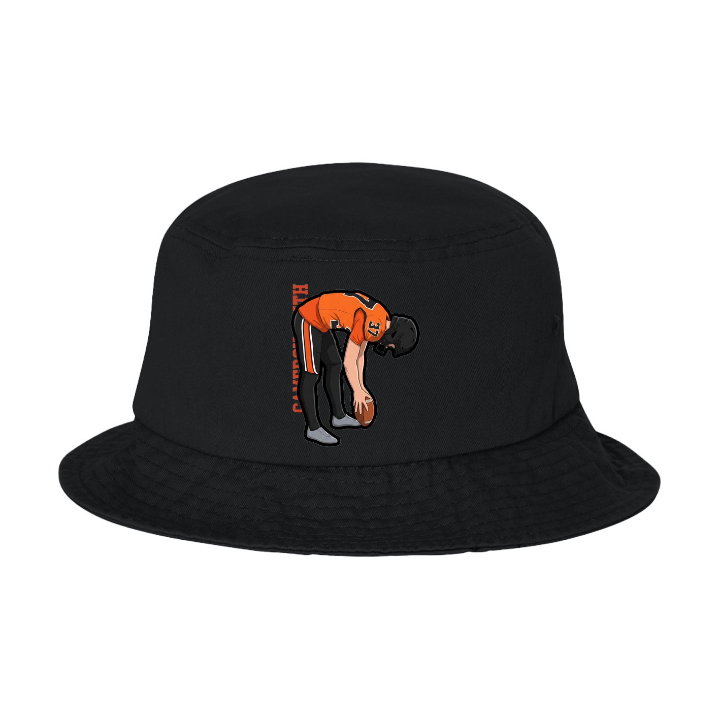 Bucket Cap — Name Vertical in Black