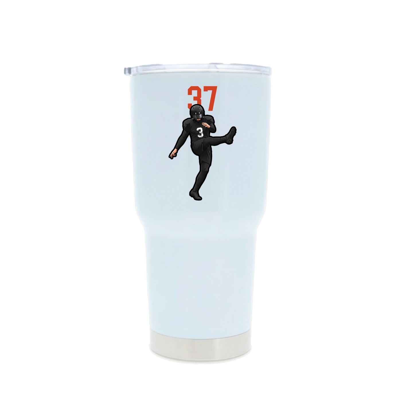 30oz Stainless Steel Tumbler — Number Top in White