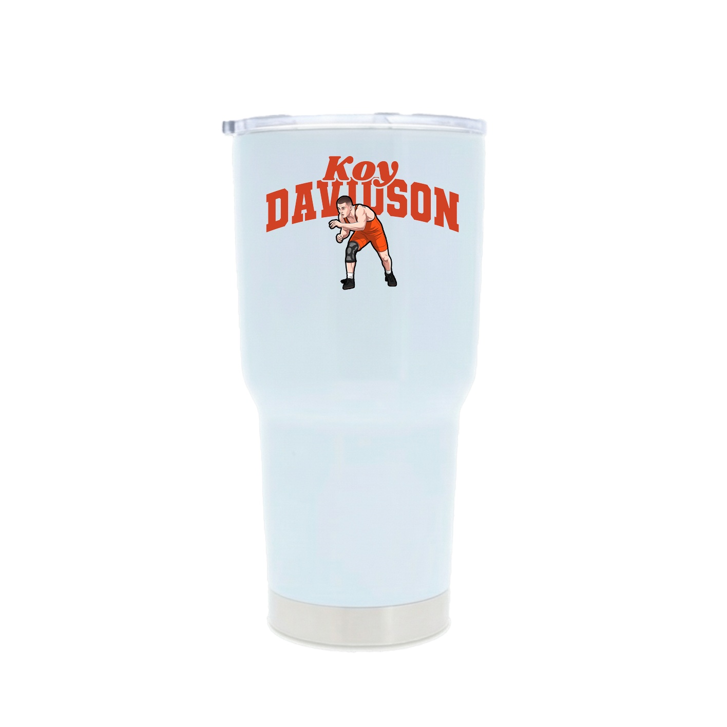 30oz Stainless Steel Tumbler — Signature Arch in White