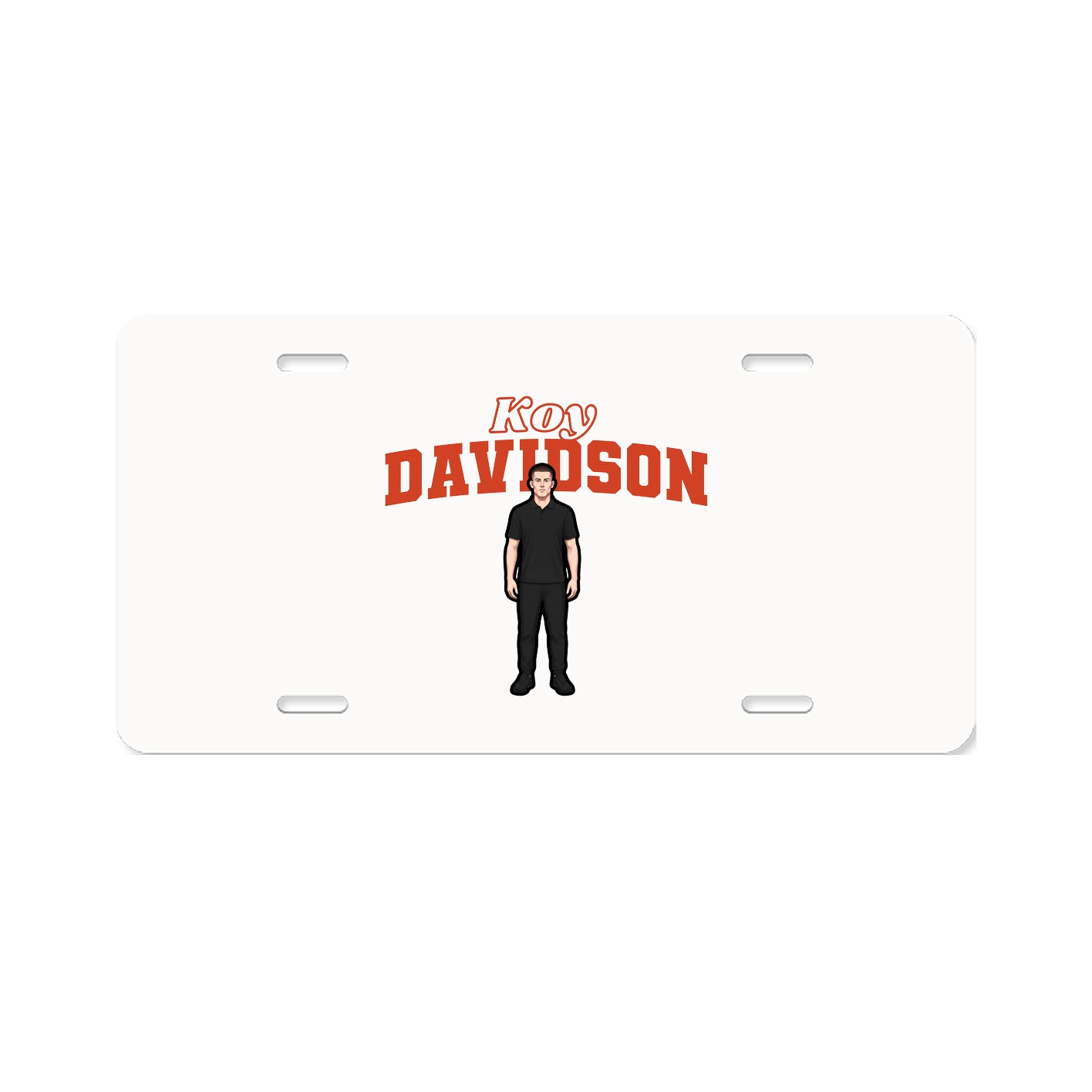 License Plate — Name Arch in Classic