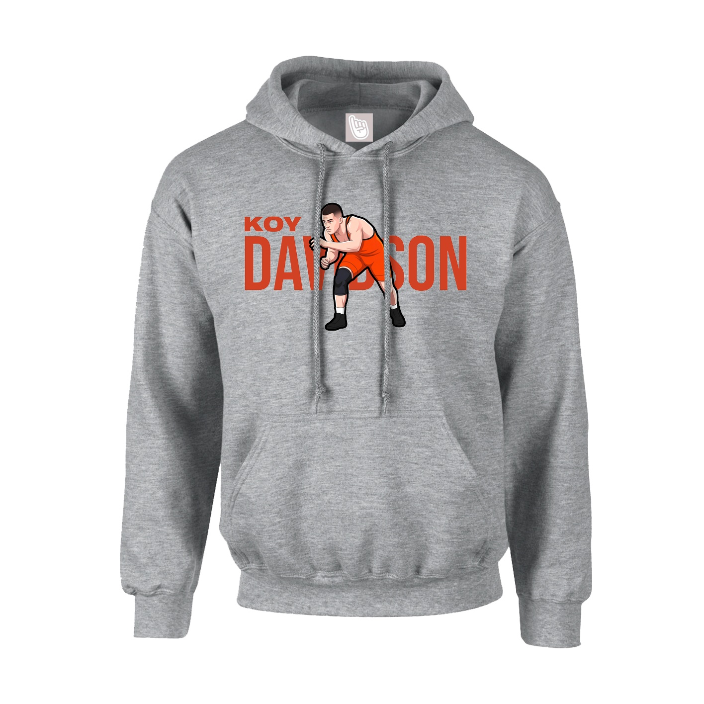 Hoodie — Player Name in Grey
