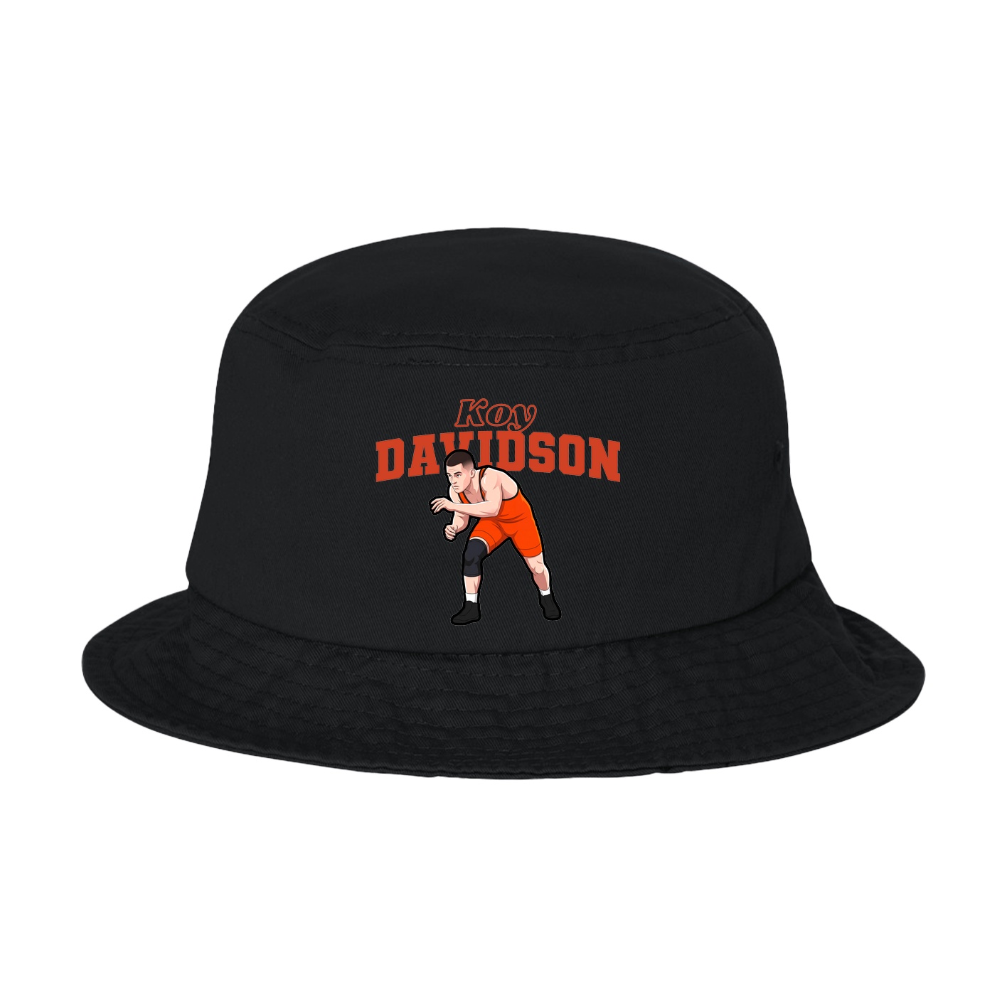 Bucket Cap — Name Arch in Black