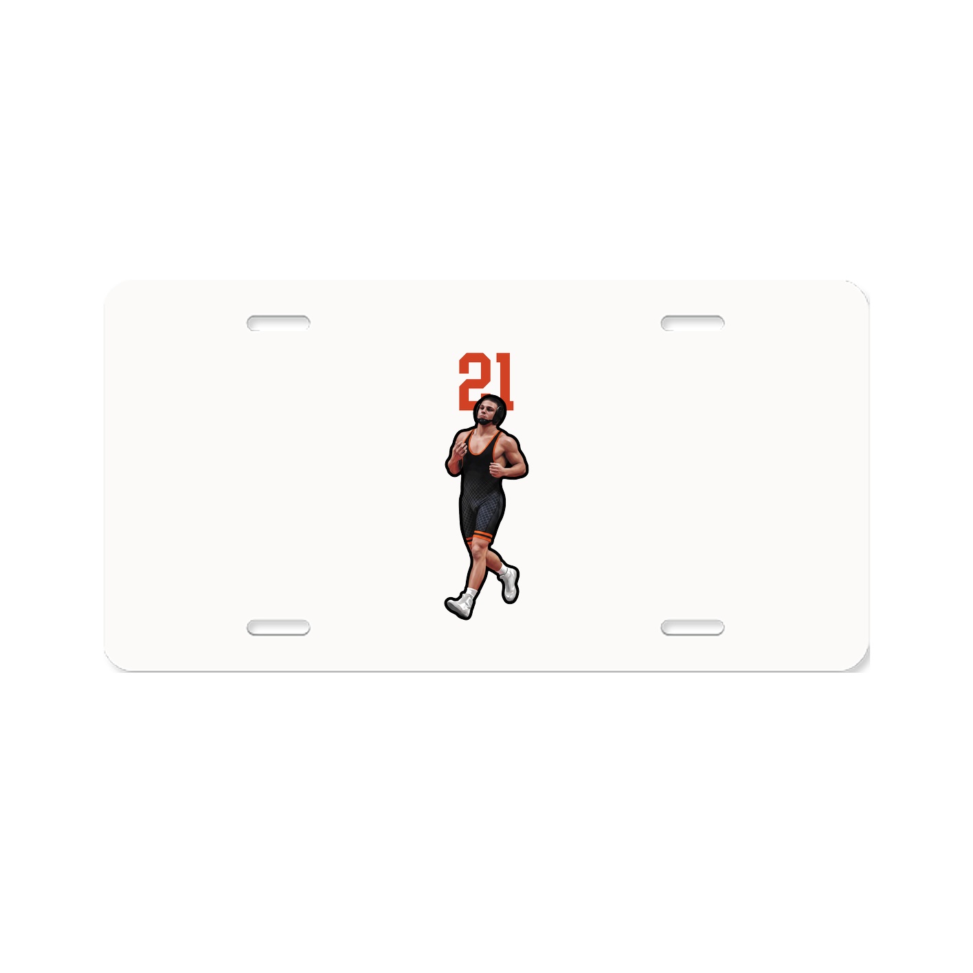 License Plate — Number Top in Classic
