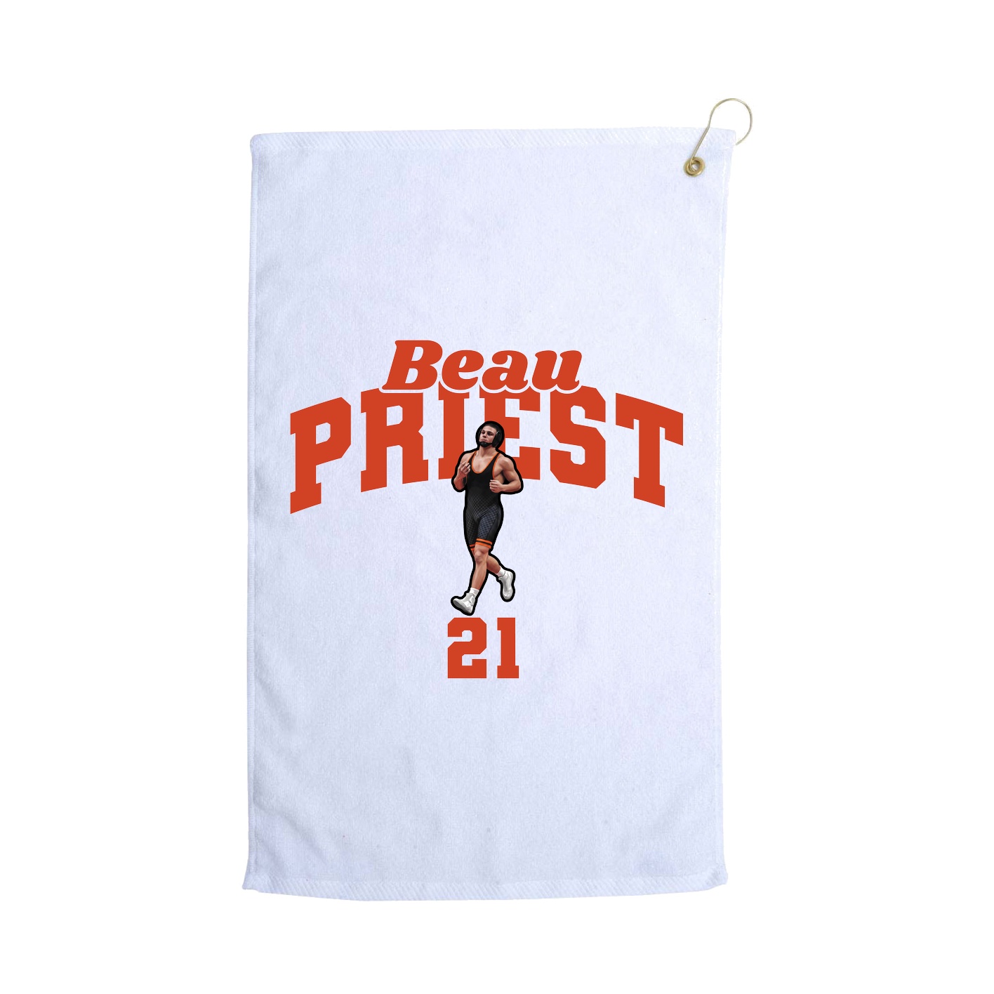 Golf Towel — Signature Arch in White
