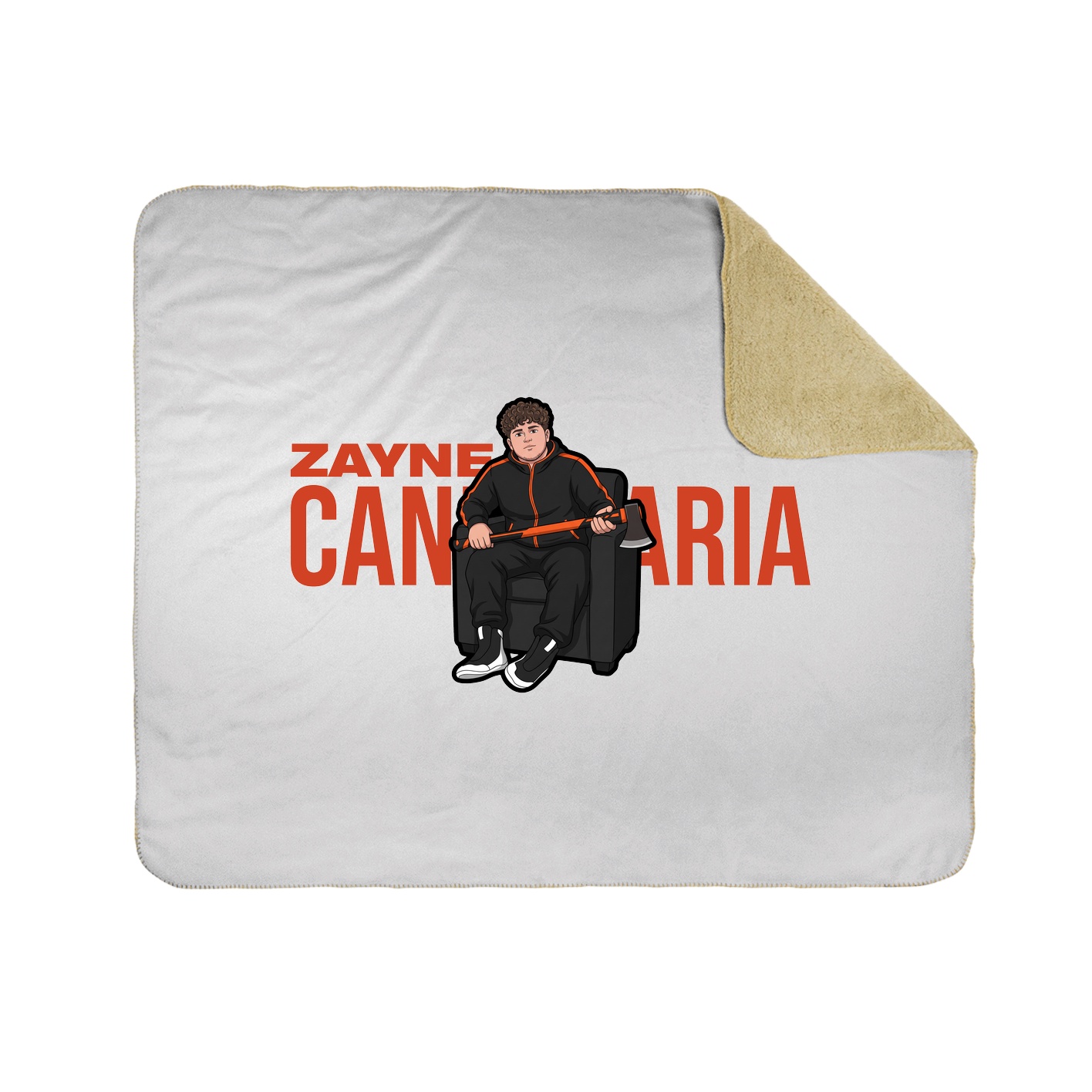 Throw Blanket — Player Name in White