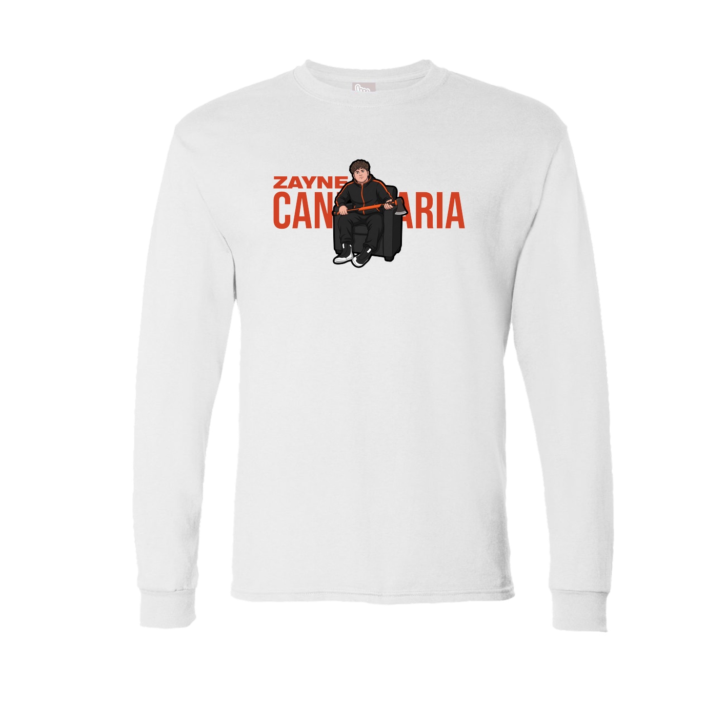 Long Sleeve Tee — Player Name in White