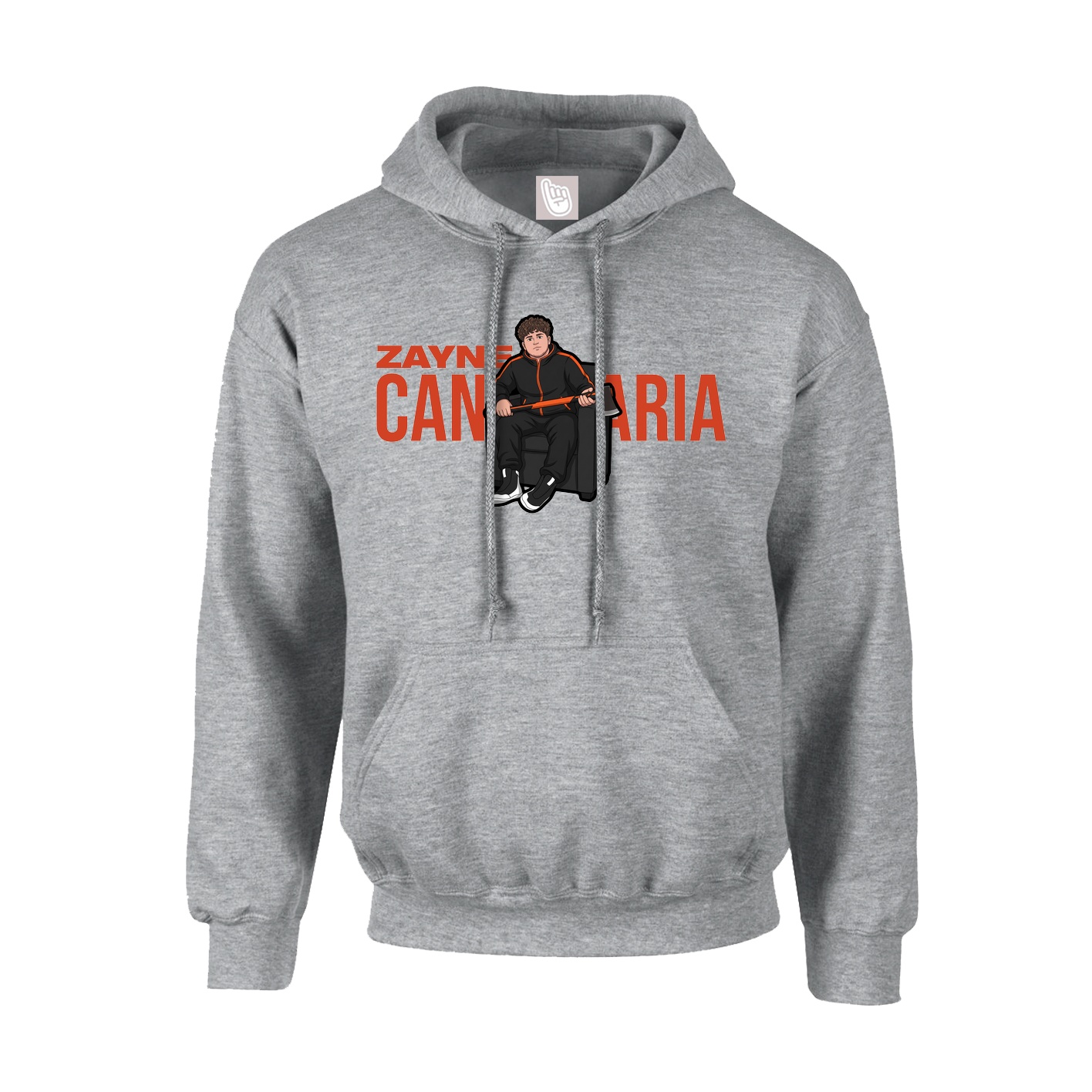 Youth Hoodie — Player Name in Grey