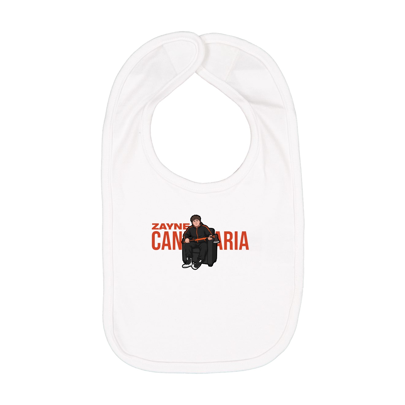 Infant Bib — Player Name in White