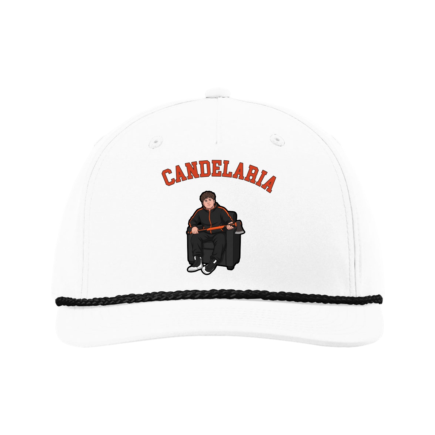 Five-Panel Classic Rope Cap — Shirsey Arch in White