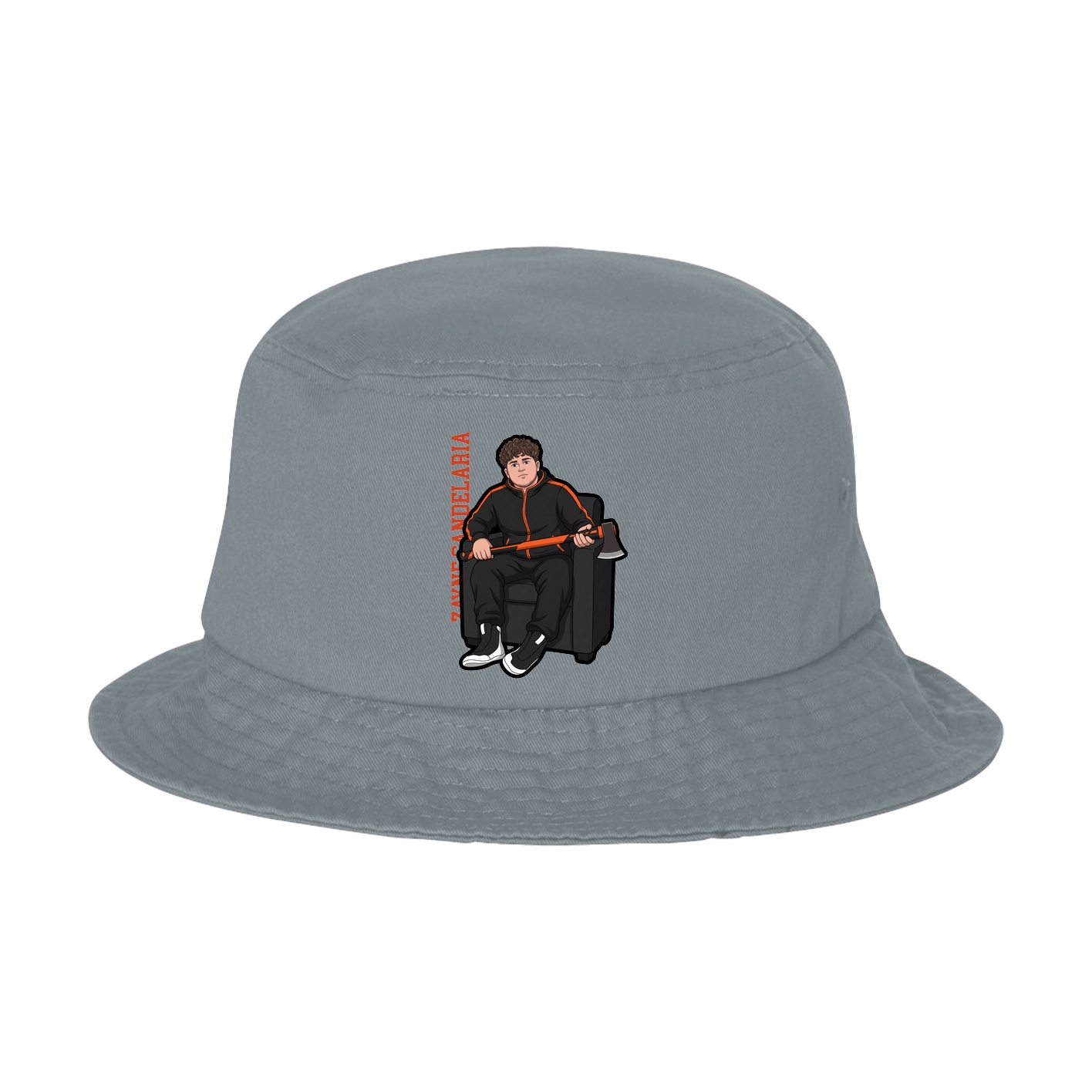 Bucket Cap — Name Vertical in Grey
