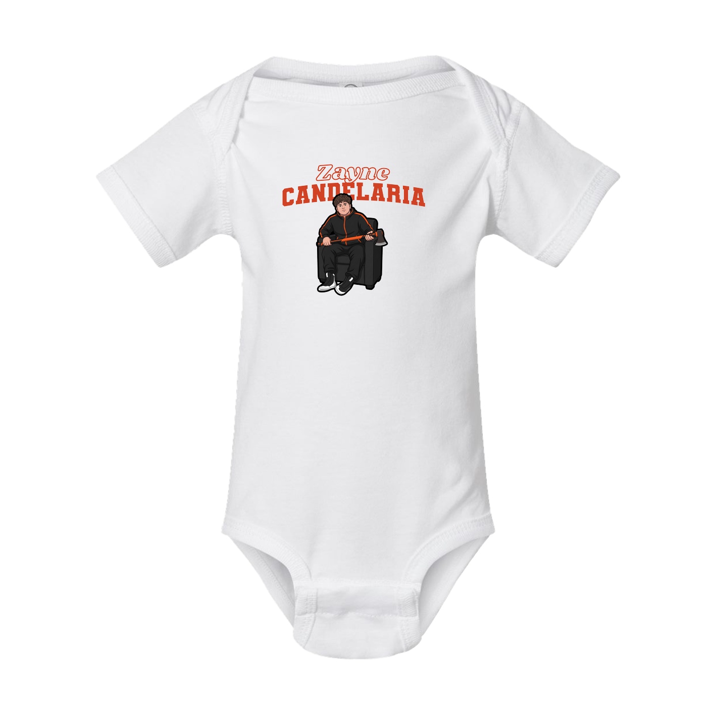 Baby Onesie — Name Arch in White