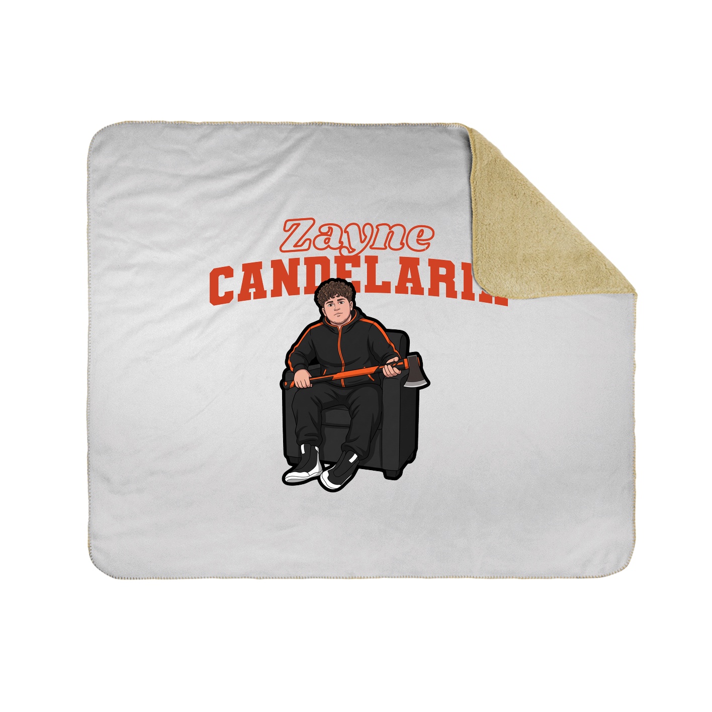 Throw Blanket — Name Arch in White