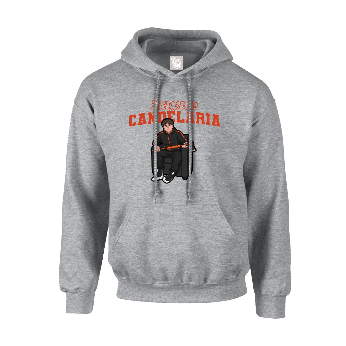 Hoodie — Name Arch in Grey