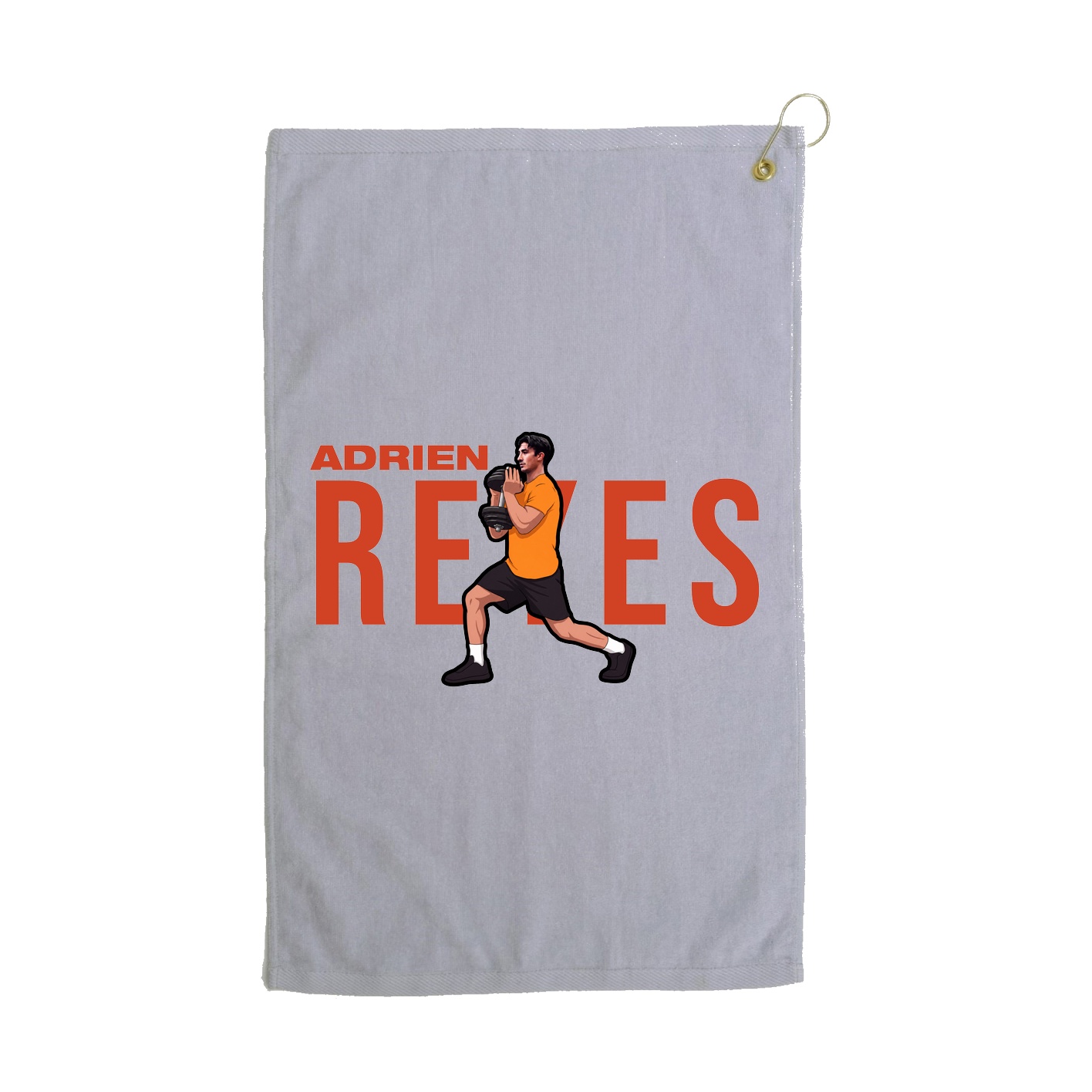 Golf Towel — Player Name in Grey