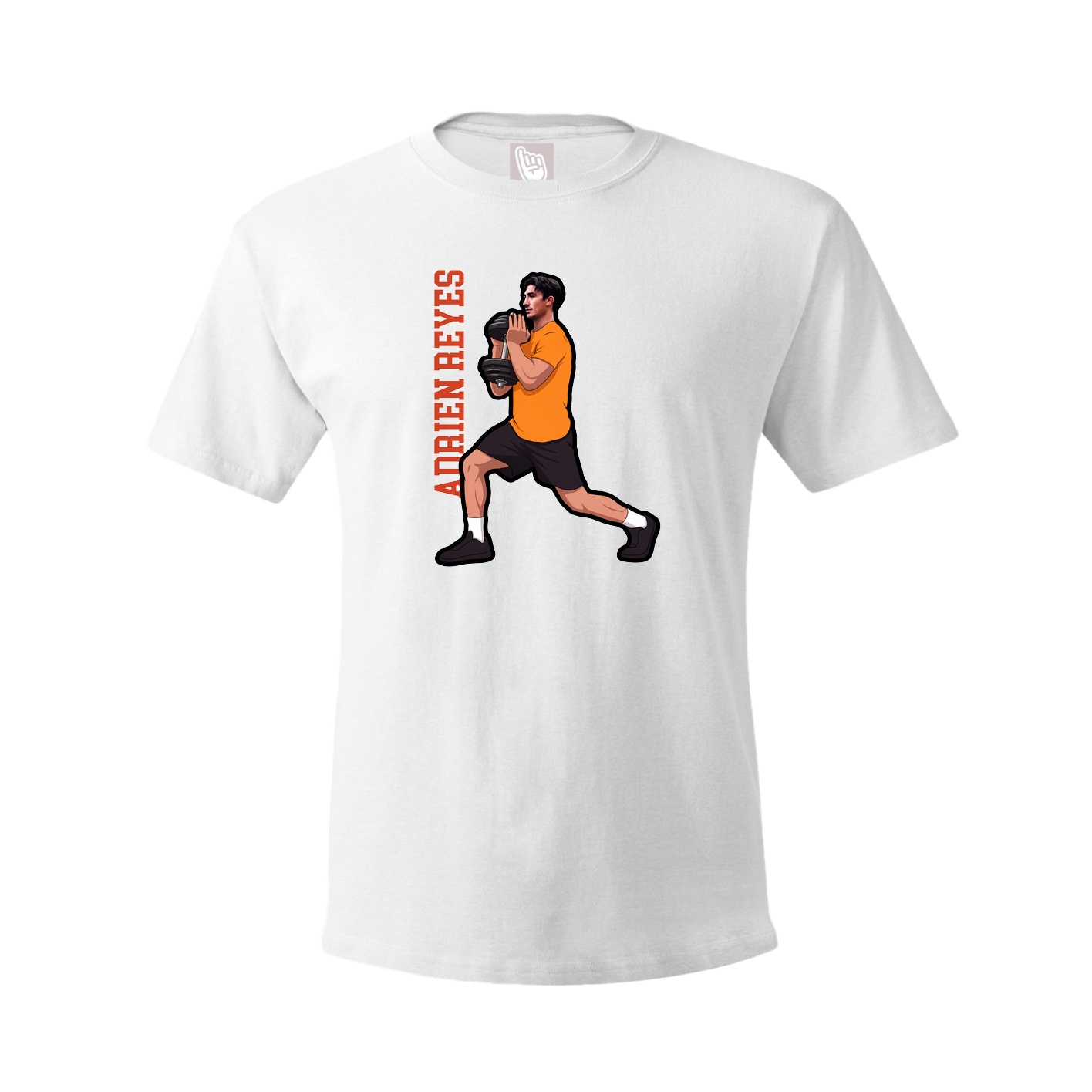 Youth Tee — Name Vertical in White