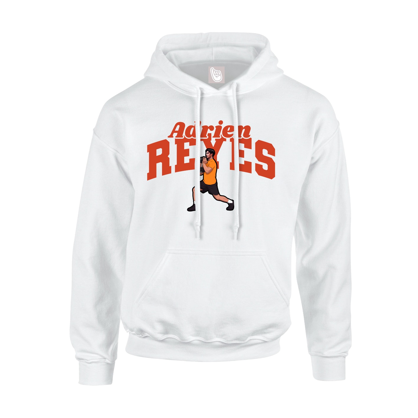 Hoodie — Signature Arch in White
