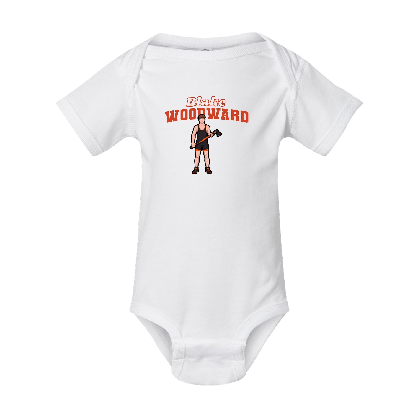 Baby Onesie — Name Arch in White