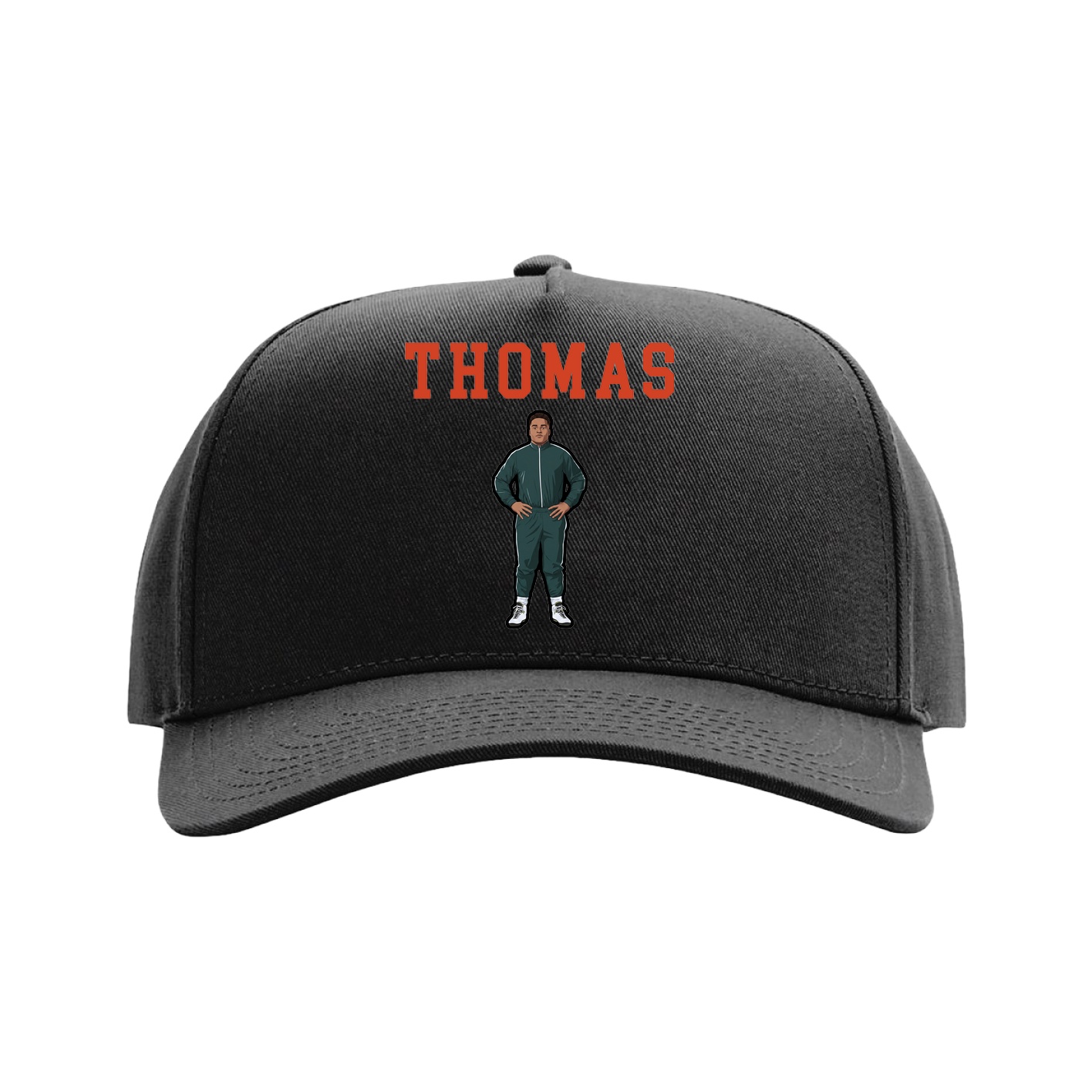 Full Fabric Five-Panel Champ Cap — Shirsey in Black