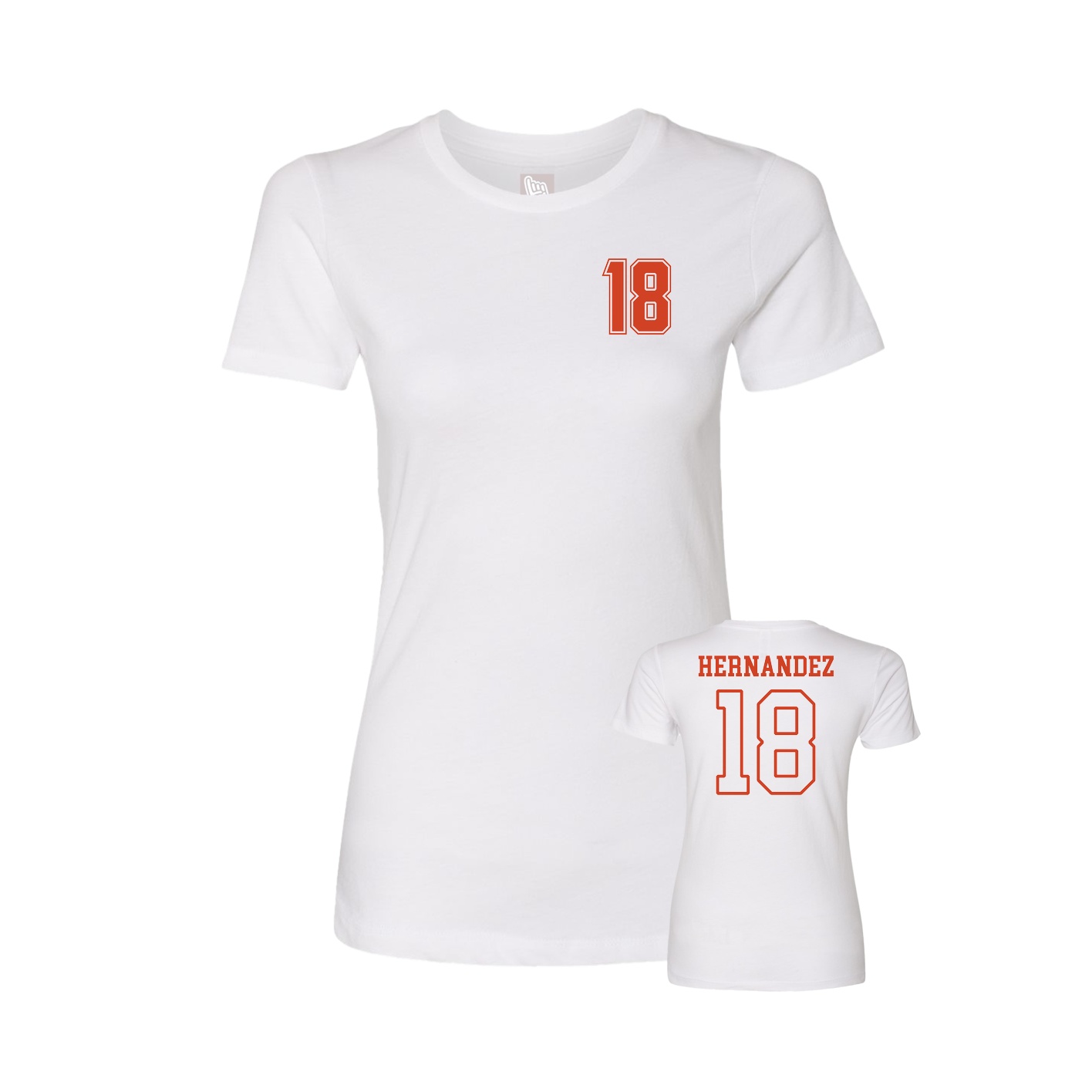 Womens Tee — Chest Back in White