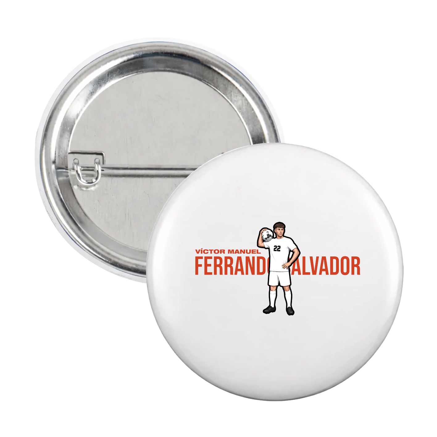 Game Day Button — Player Name in White