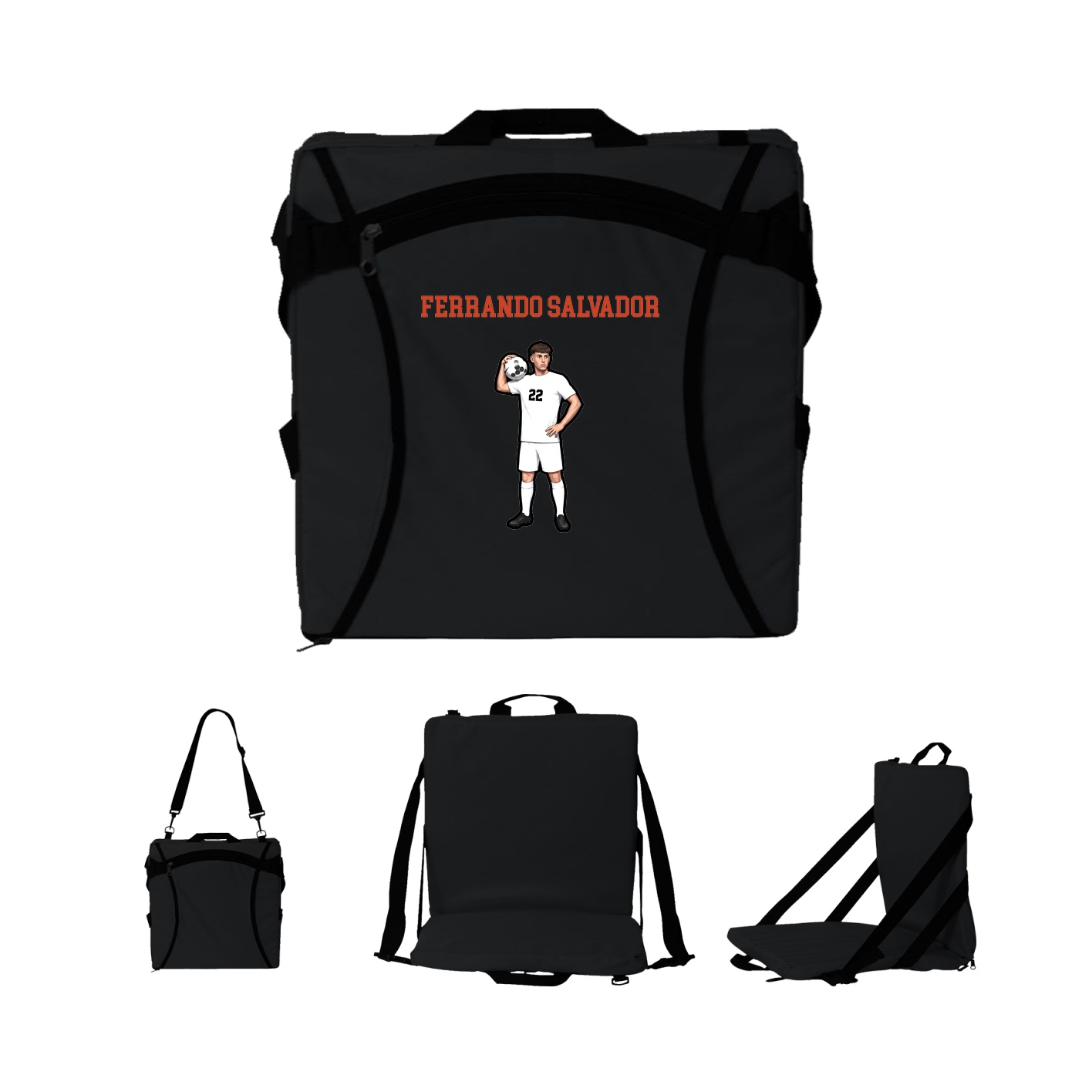 Folding Stadium Seat — Shirsey in Black