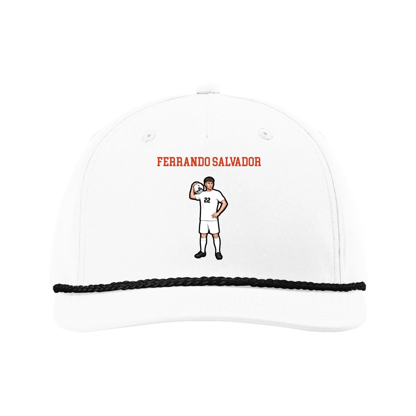 Five-Panel Classic Rope Cap — Shirsey in White