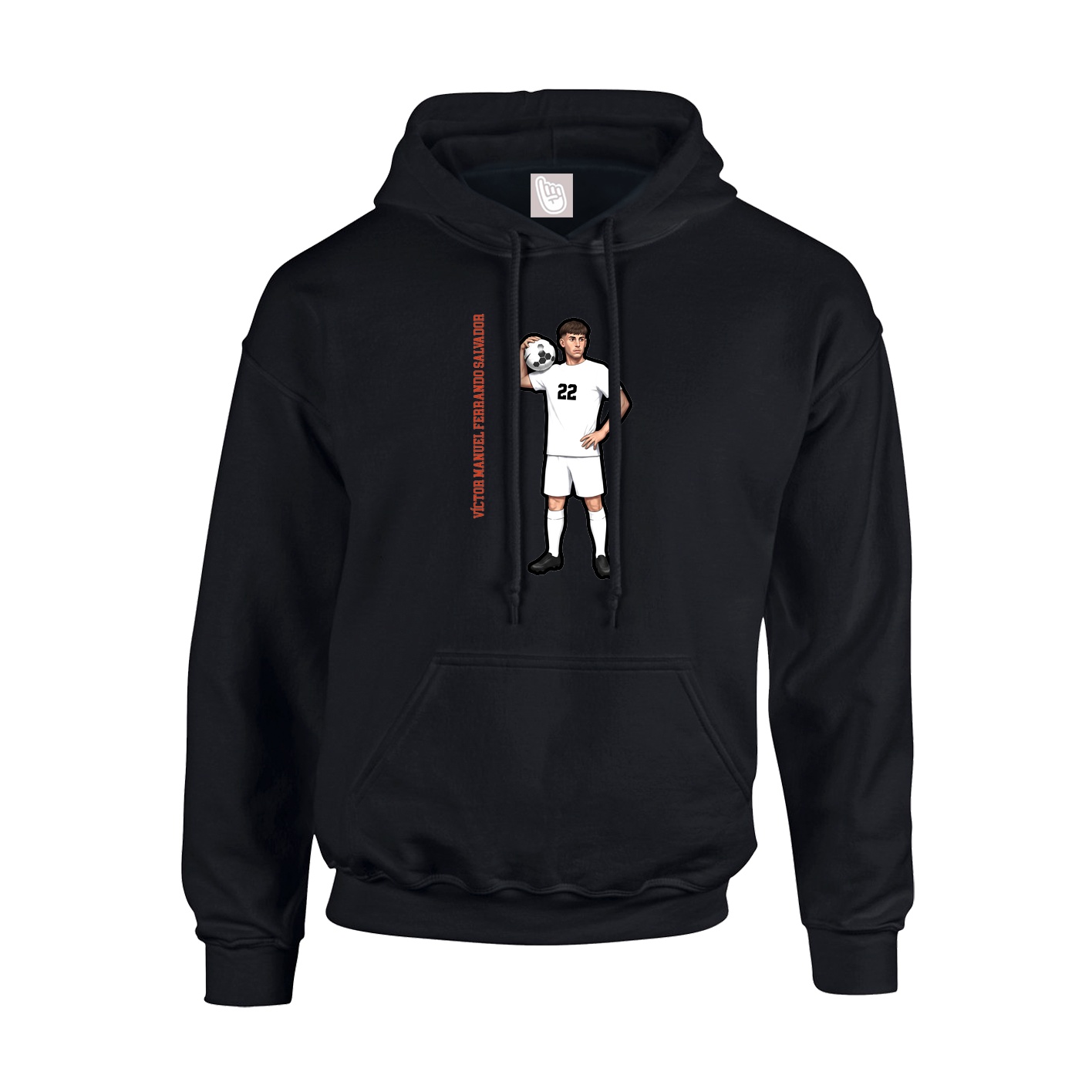 Hoodie — Name Vertical in Black
