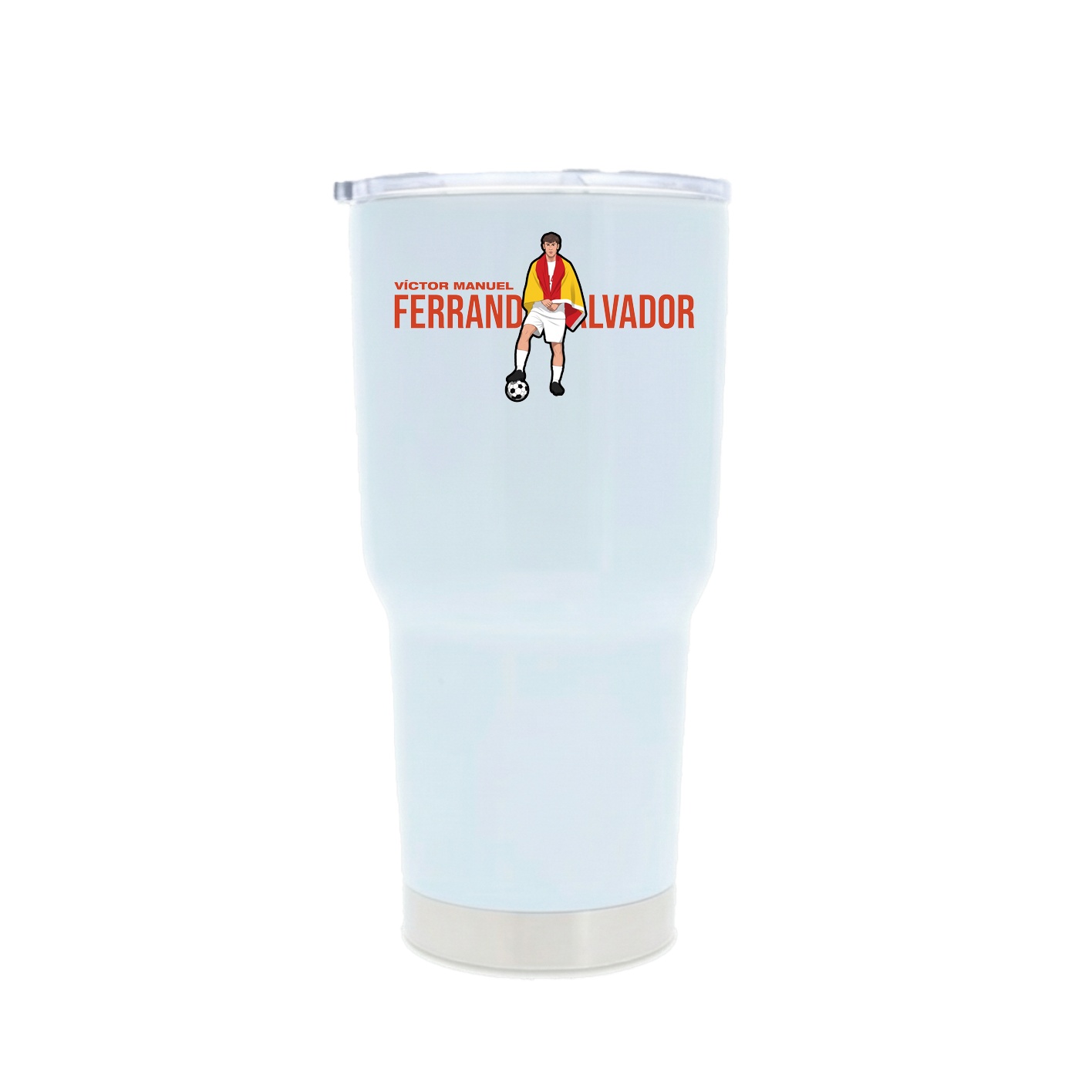 30oz Stainless Steel Tumbler — Player Name in White