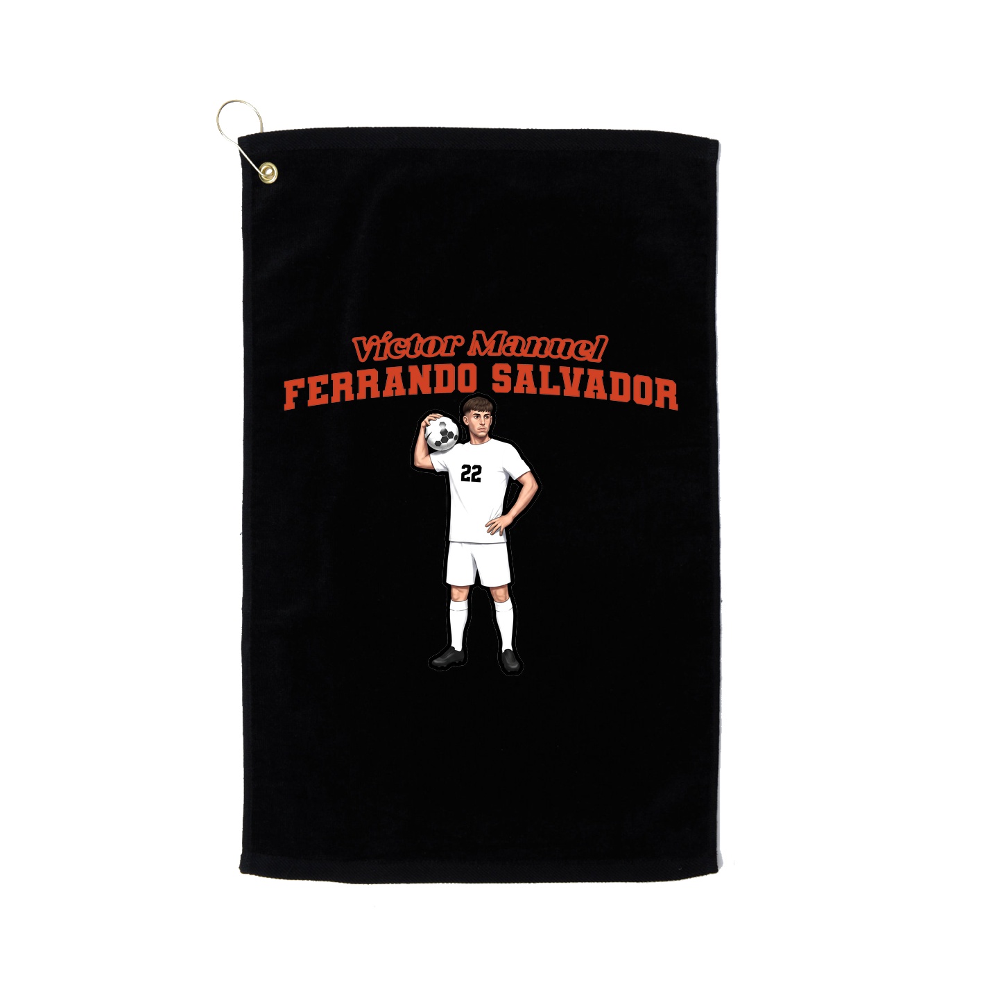 Golf Towel — Name Arch in Black