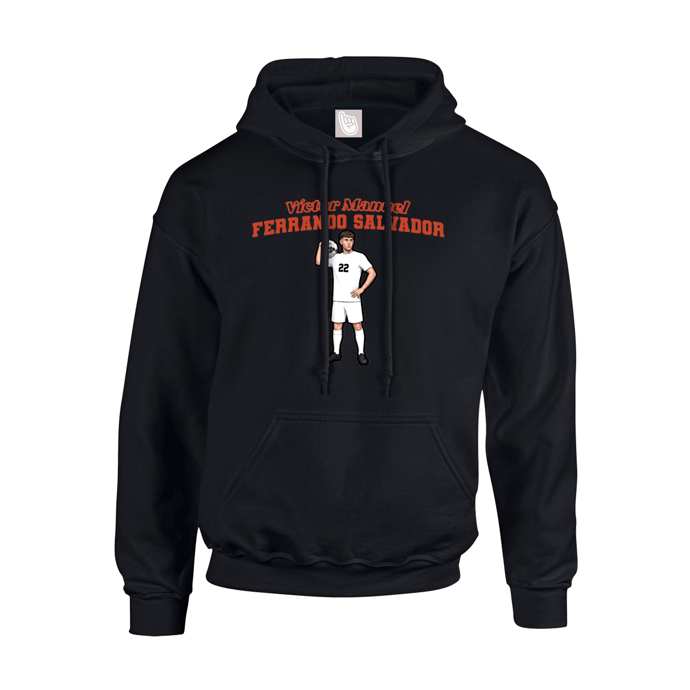 Youth Hoodie — Name Arch in Black