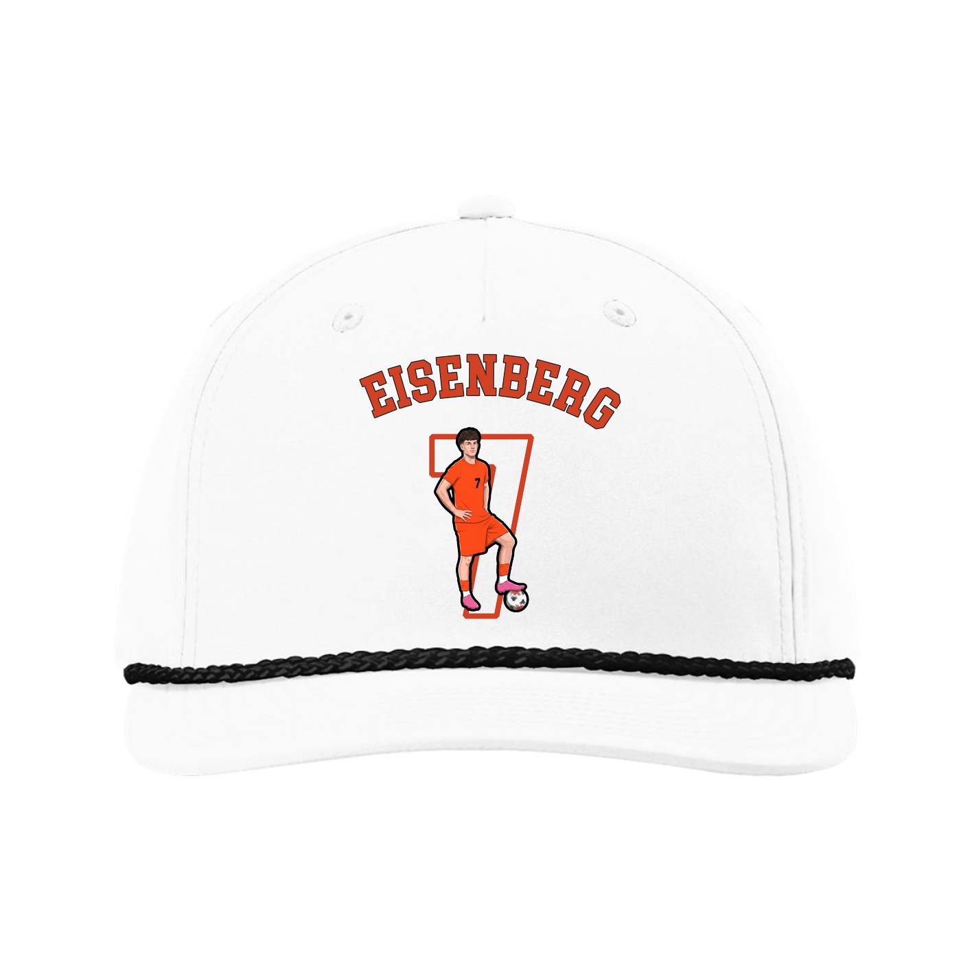 Five-Panel Classic Rope Cap — Shirsey Arch in White