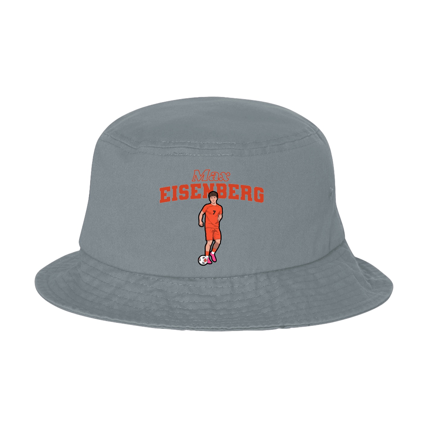 Bucket Cap — Name Arch in Grey