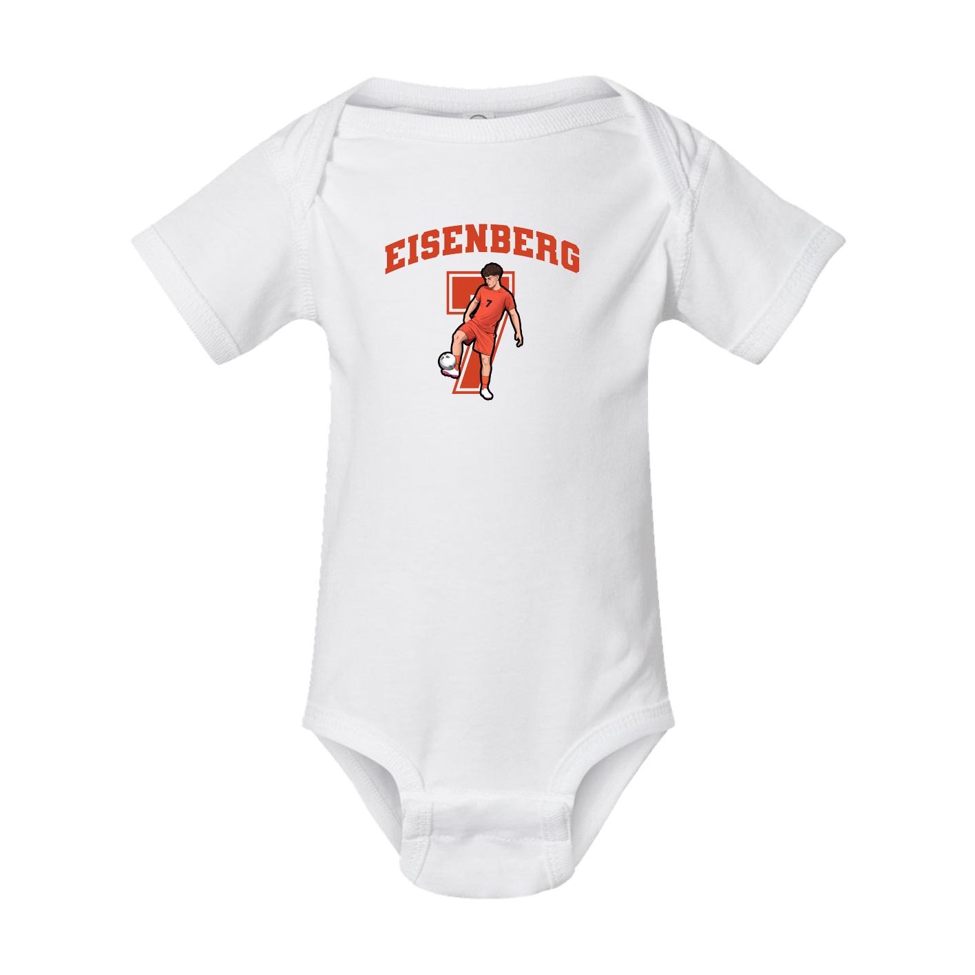 Baby Onesie — Number in White