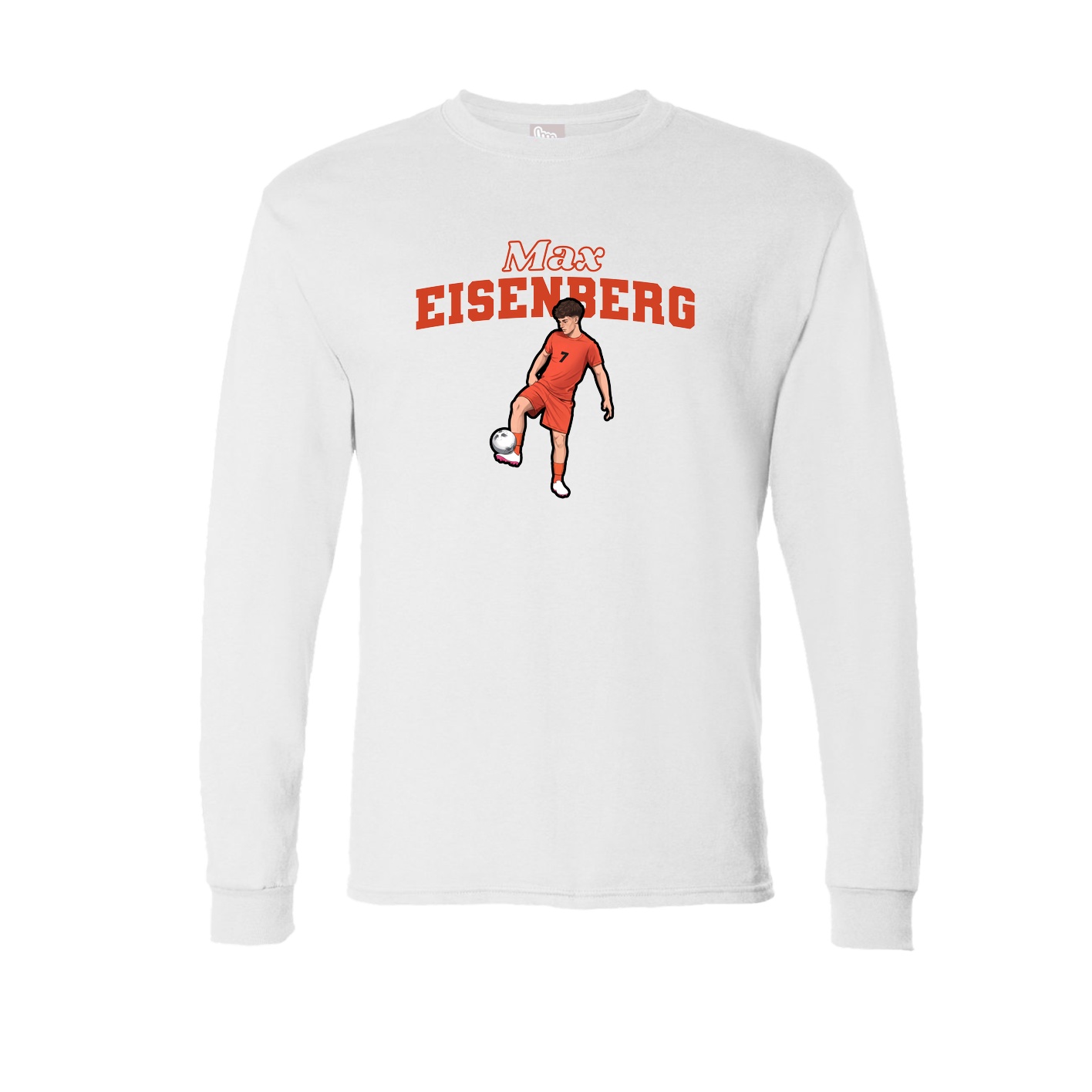 Long Sleeve Tee — Name Arch in White