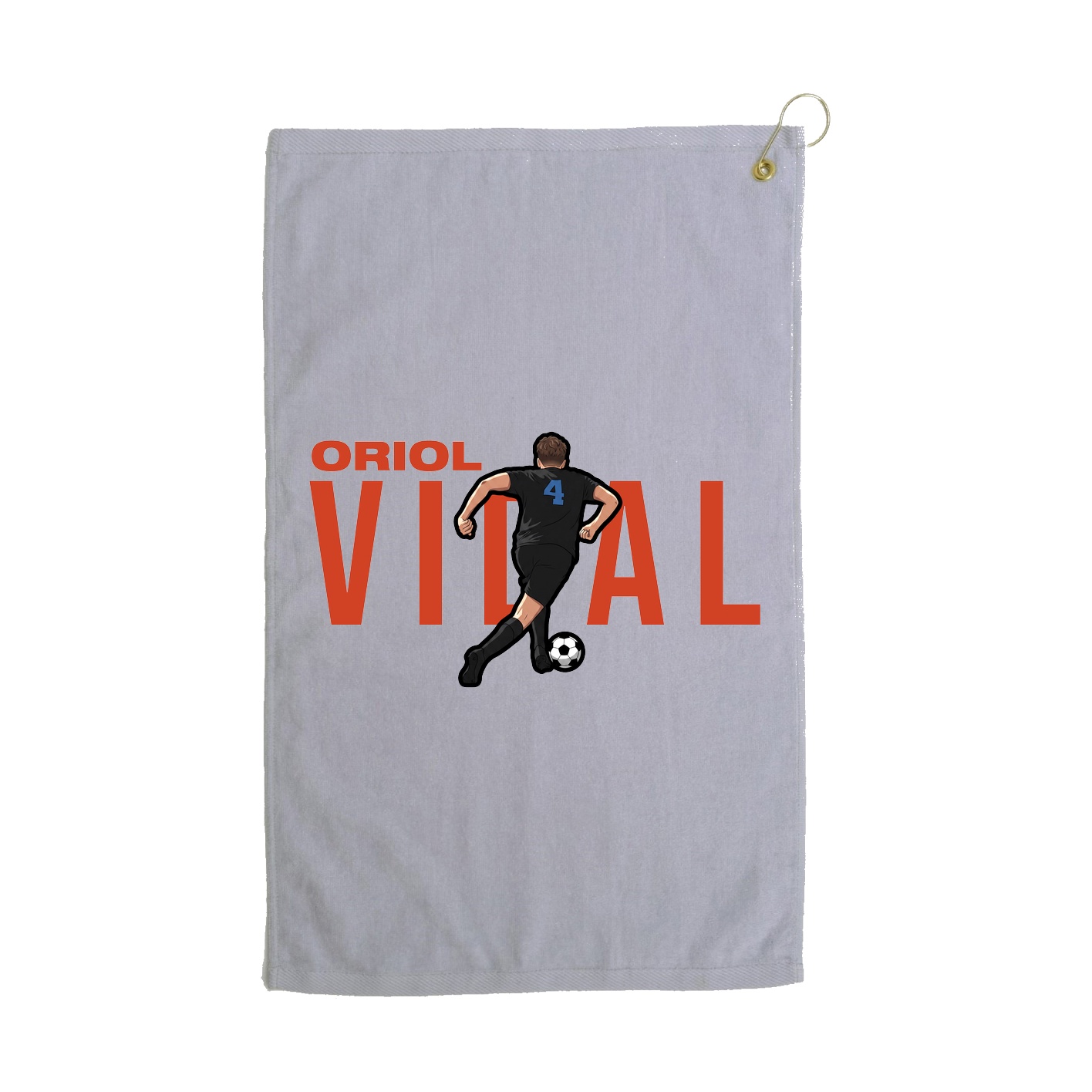 Golf Towel — Player Name in Grey