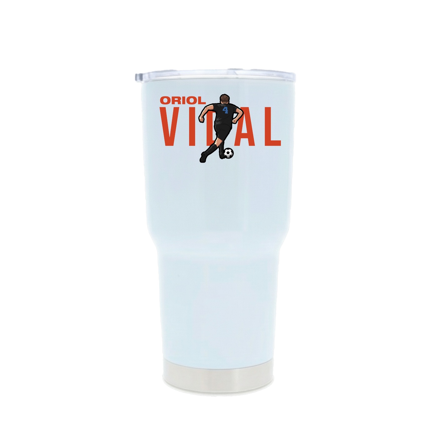 30oz Stainless Steel Tumbler — Player Name in White