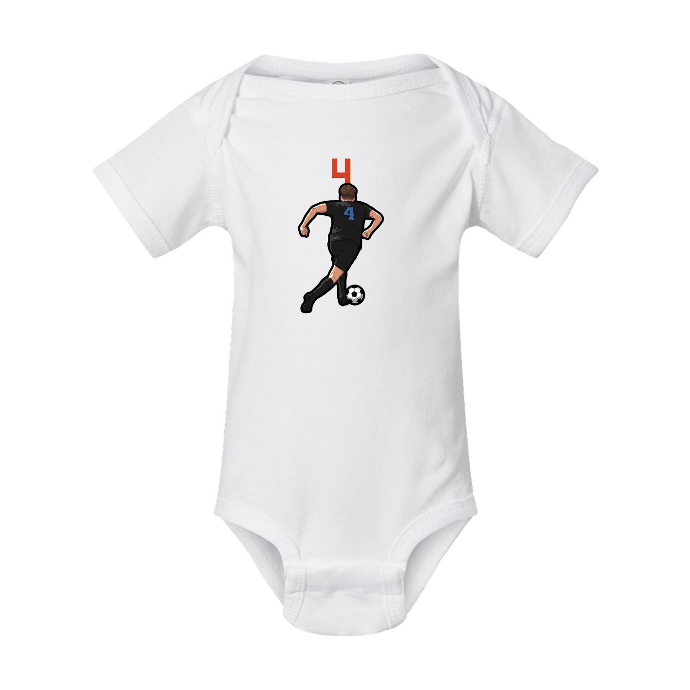 Baby Onesie — Number Top in White
