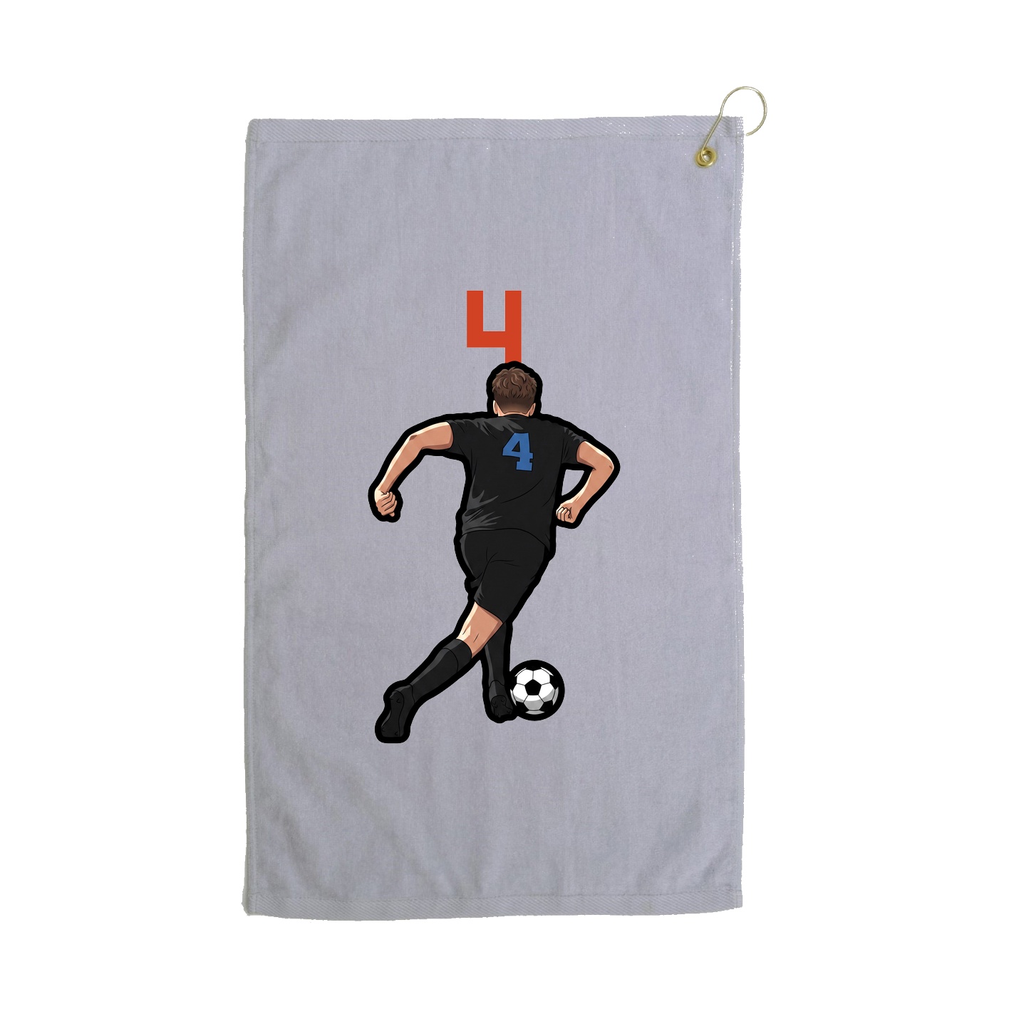Golf Towel — Number Top in Grey