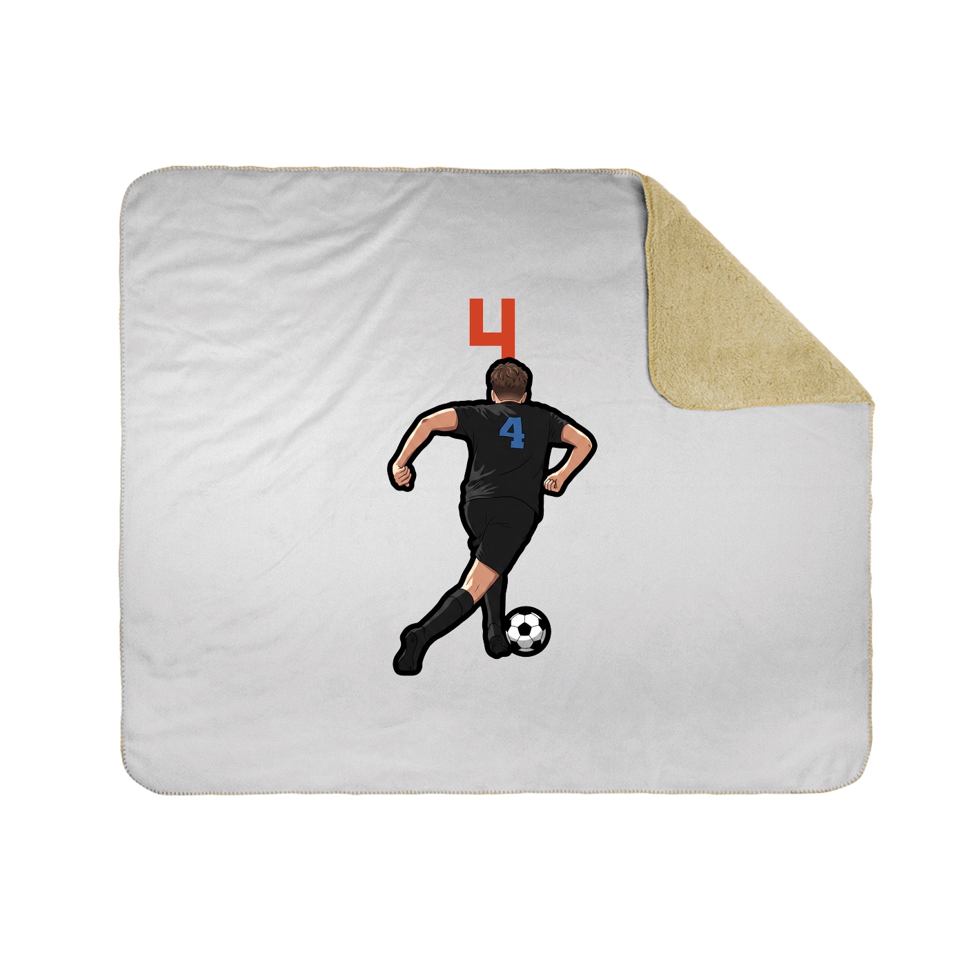 Throw Blanket — Number Top in White