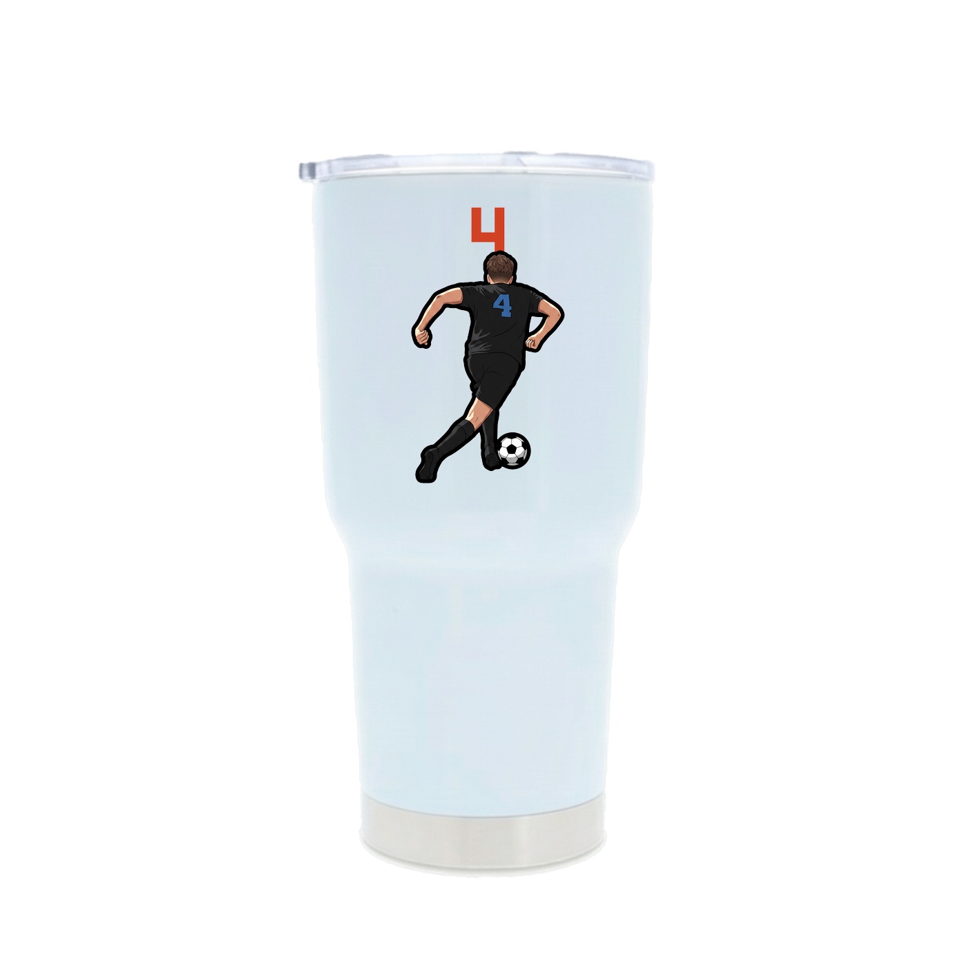 30oz Stainless Steel Tumbler — Number Top in White