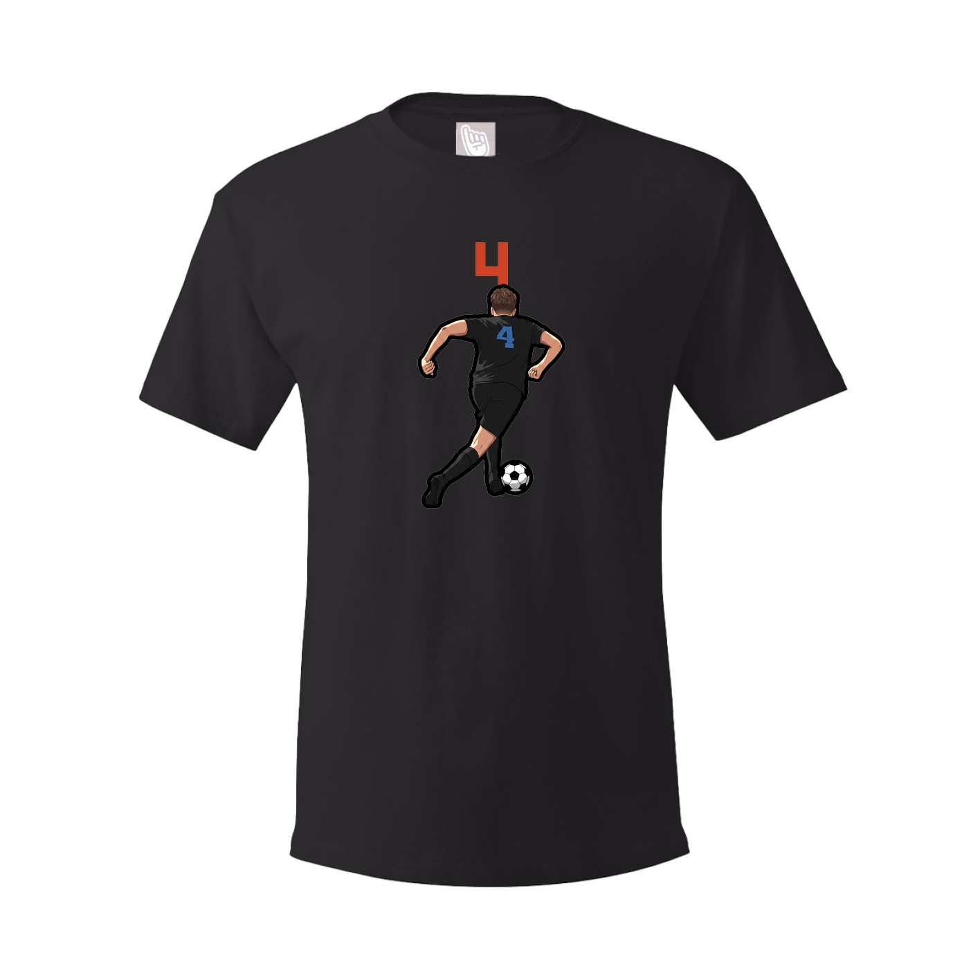 Youth Tee — Number Top in Black