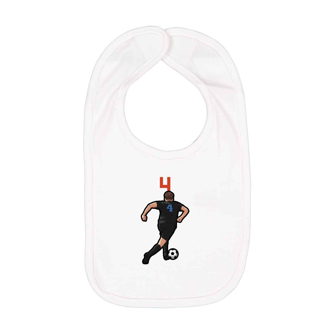 Infant Bib — Number Top in White