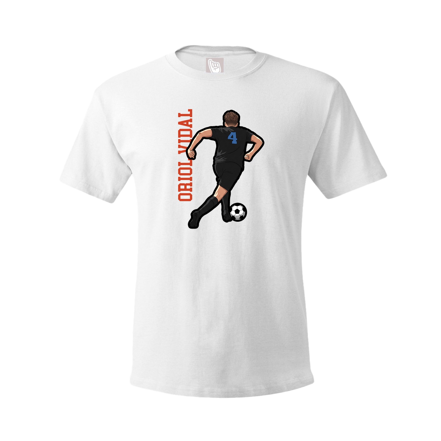 Youth Tee — Name Vertical in White