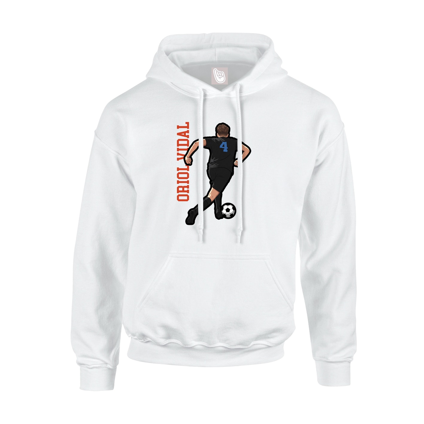 Youth Hoodie — Name Vertical in White